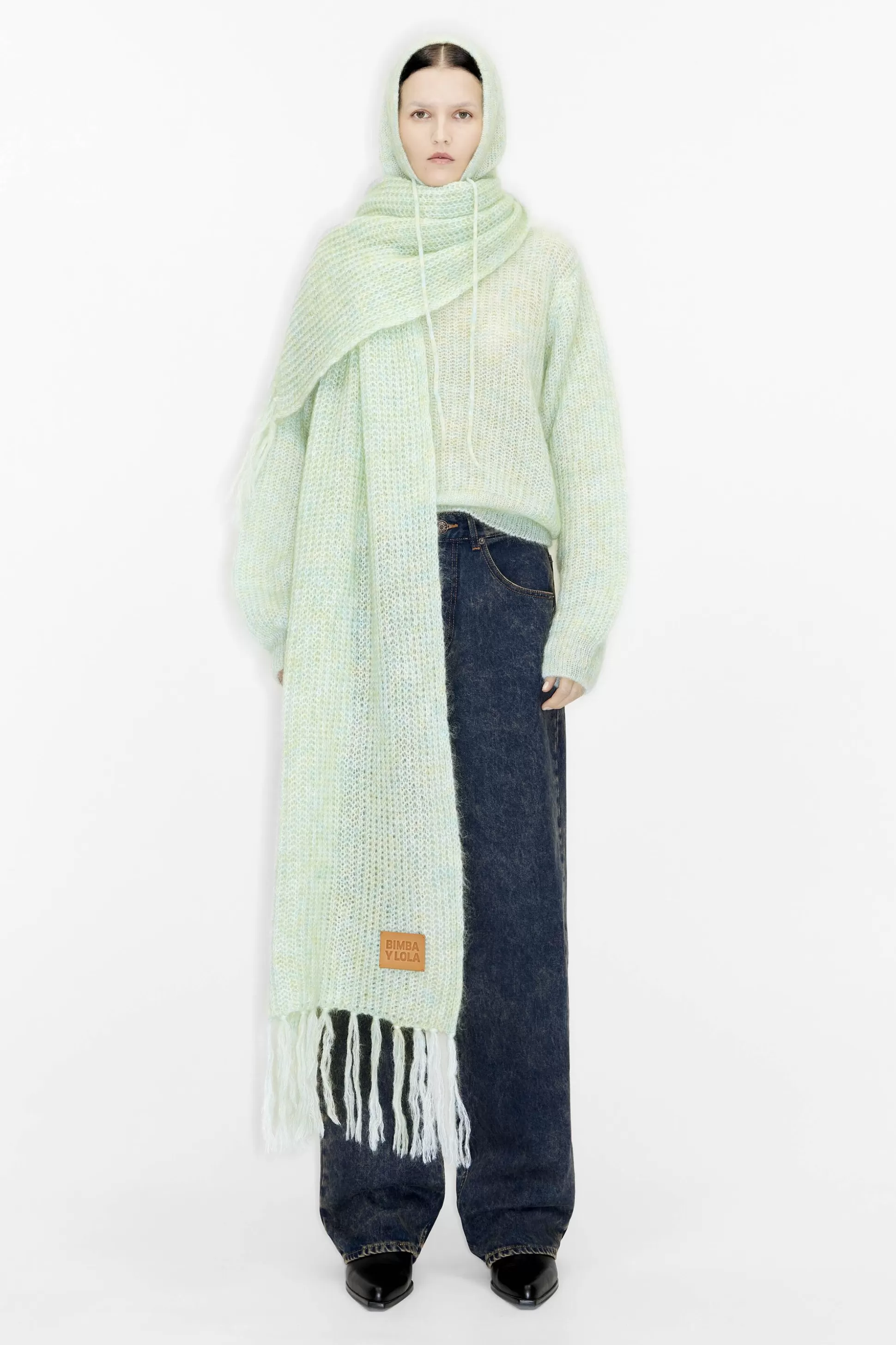 Aquamarine knit scarf | Bimba Y Lola Flash Sale