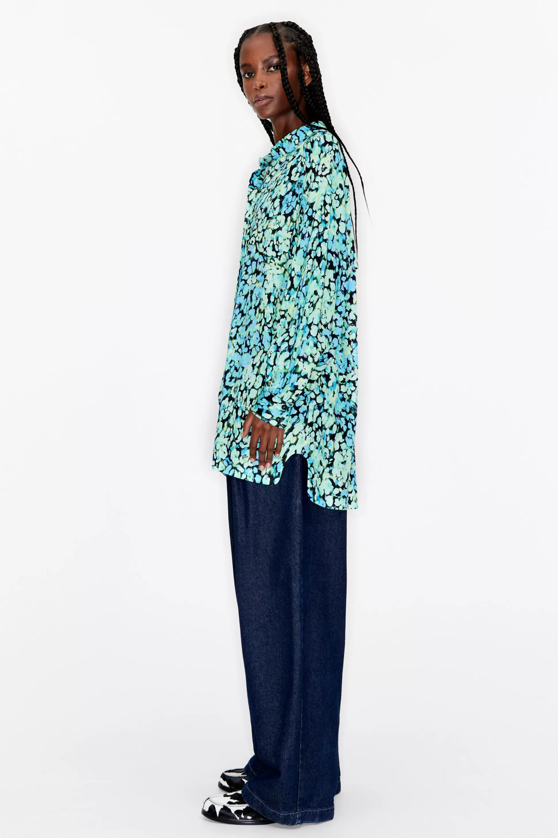 Aquamarine Leomix print shirt | Bimba Y Lola New