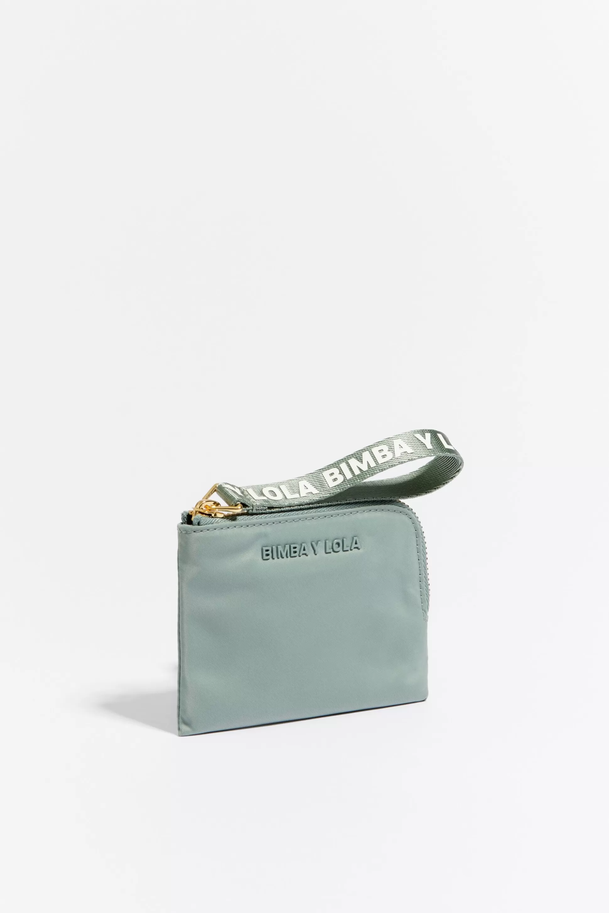 Aquamarine nylon curved coin purse | Bimba Y Lola Sale