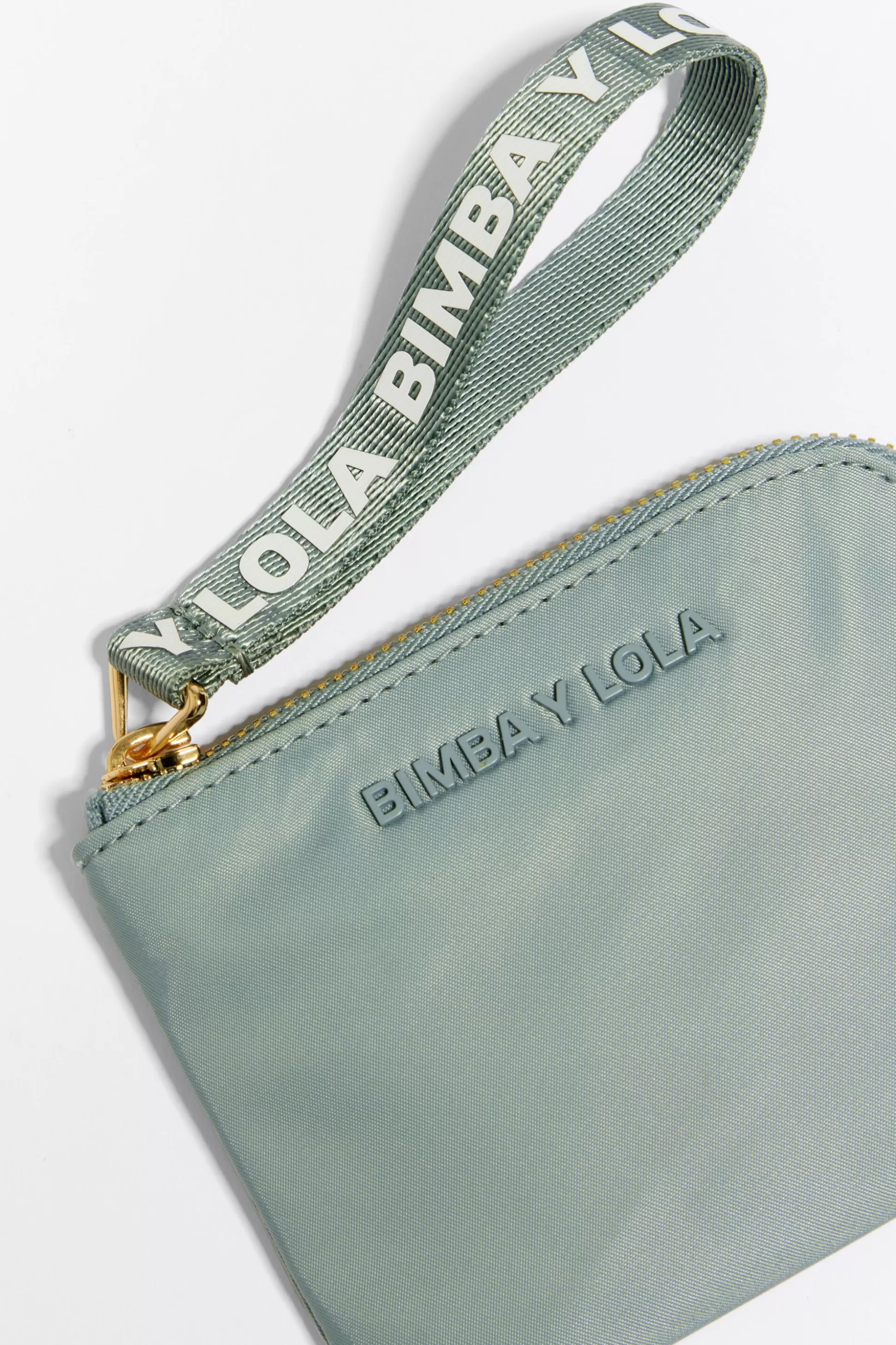 Aquamarine nylon curved coin purse | Bimba Y Lola Sale