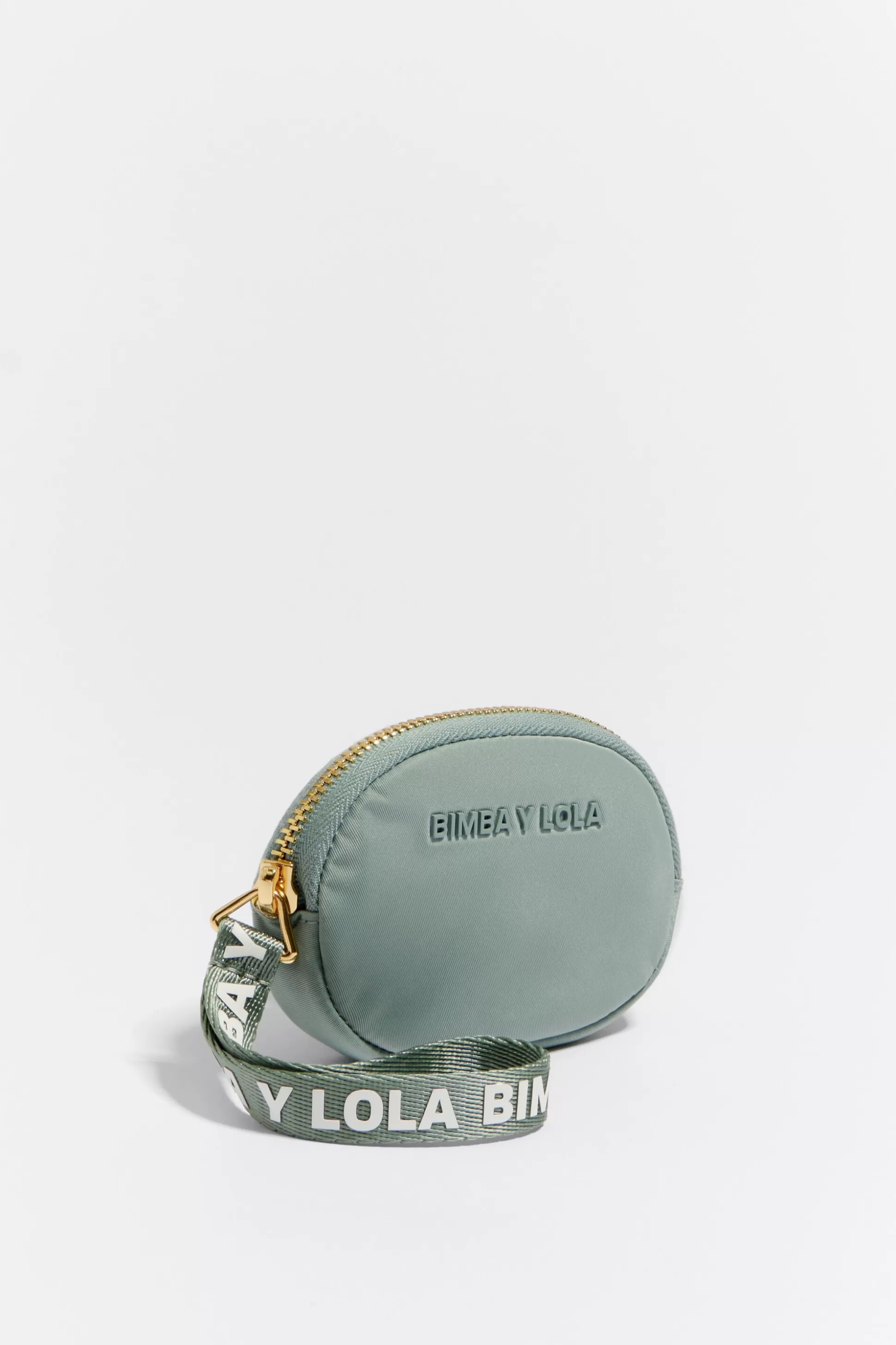 Aquamarine nylon oval coin purse | Bimba Y Lola Cheap