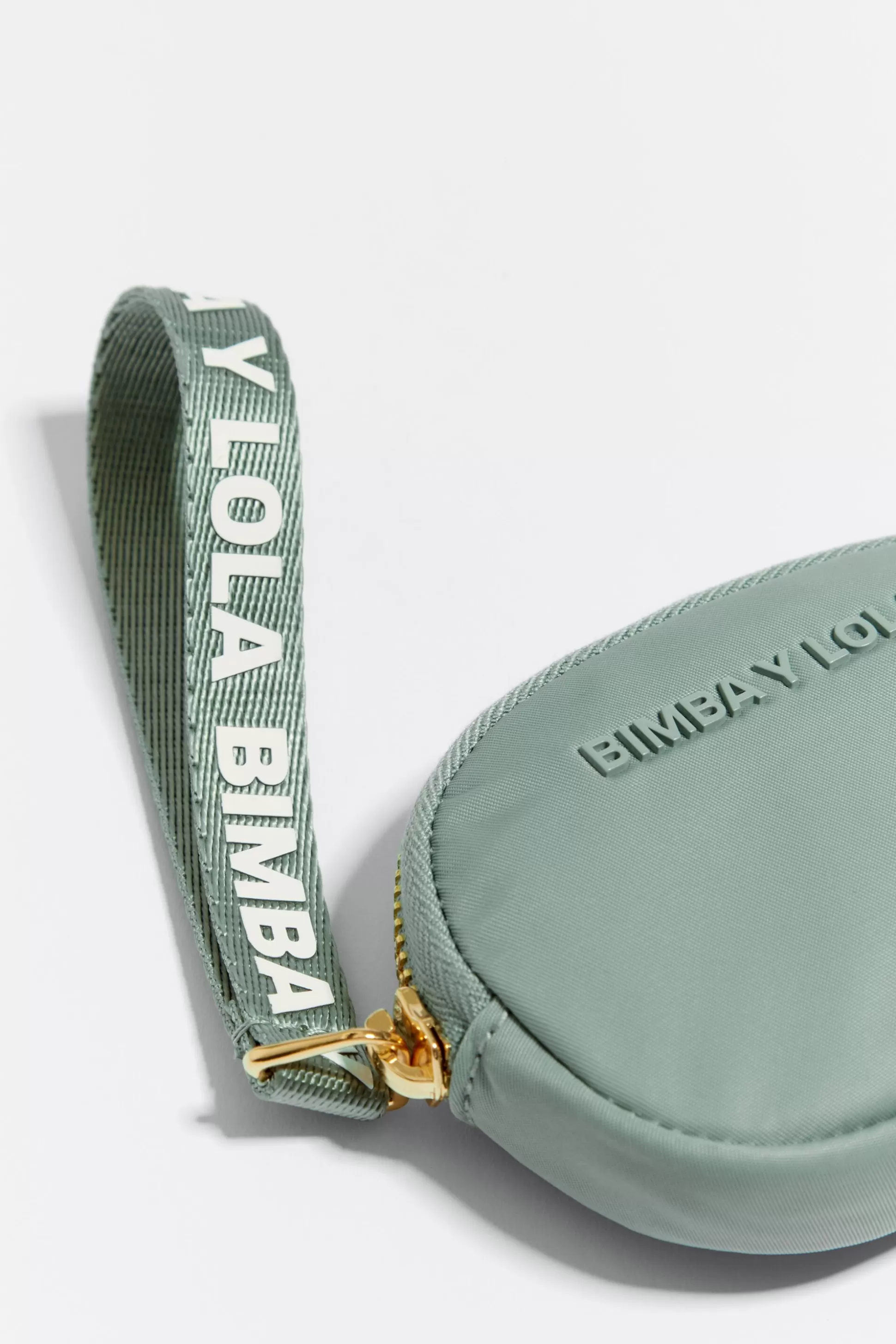 Aquamarine nylon oval coin purse | Bimba Y Lola Cheap