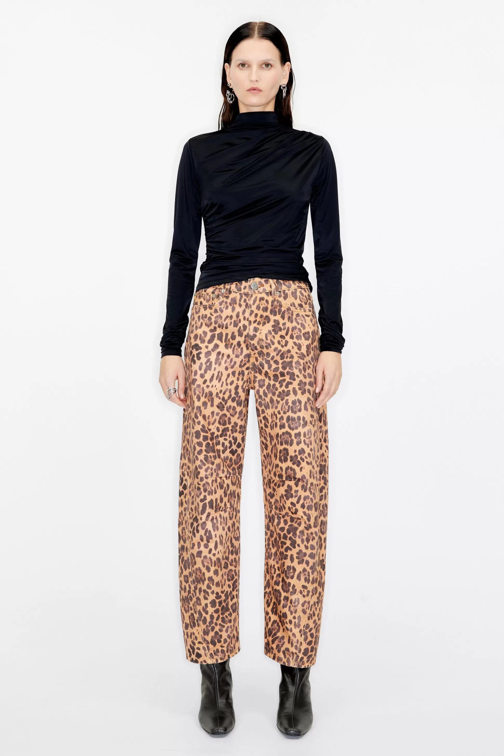 BARREL - Leopard print jeans | Bimba Y Lola Cheap