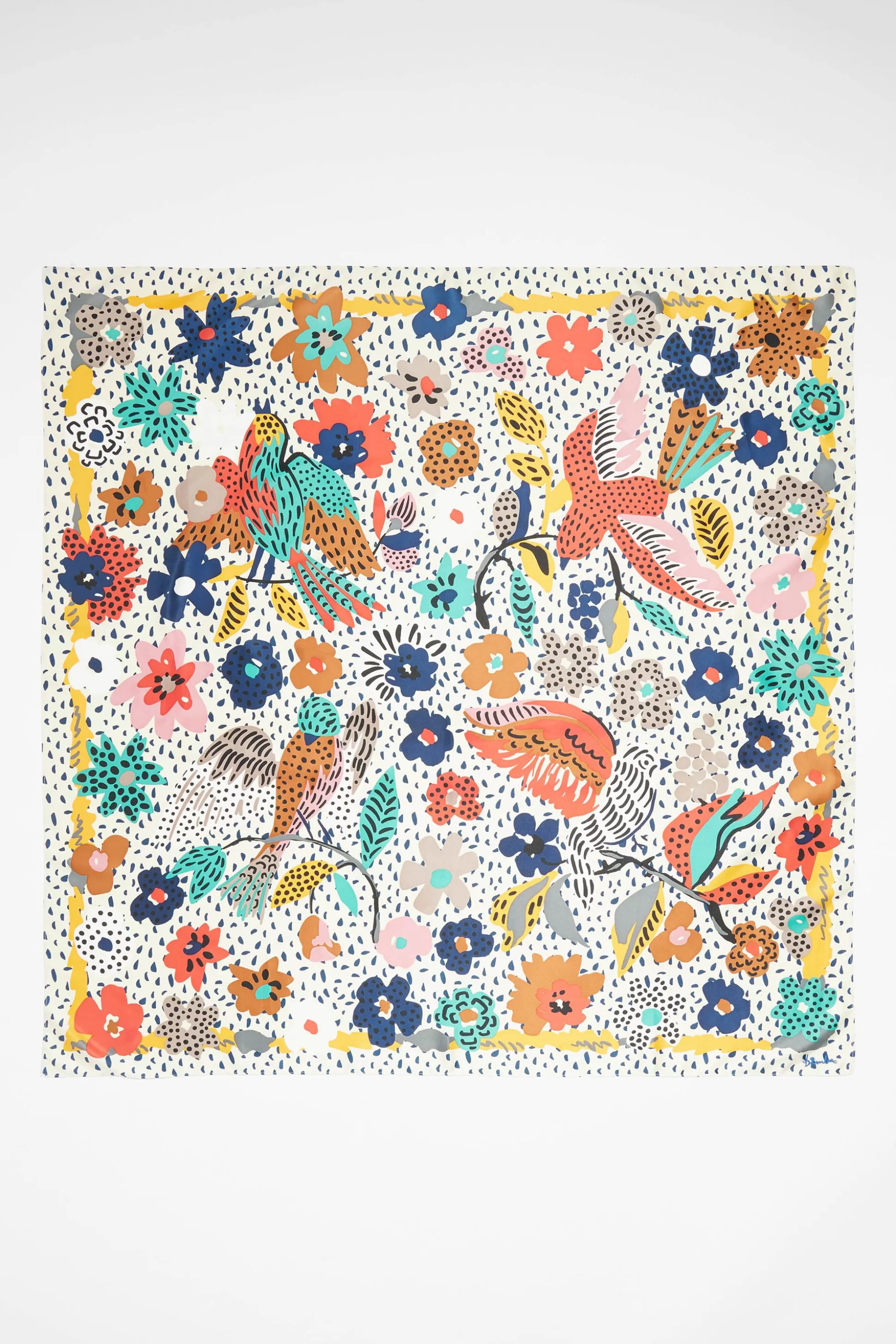 birds and flowers scarf | Bimba Y Lola Discount