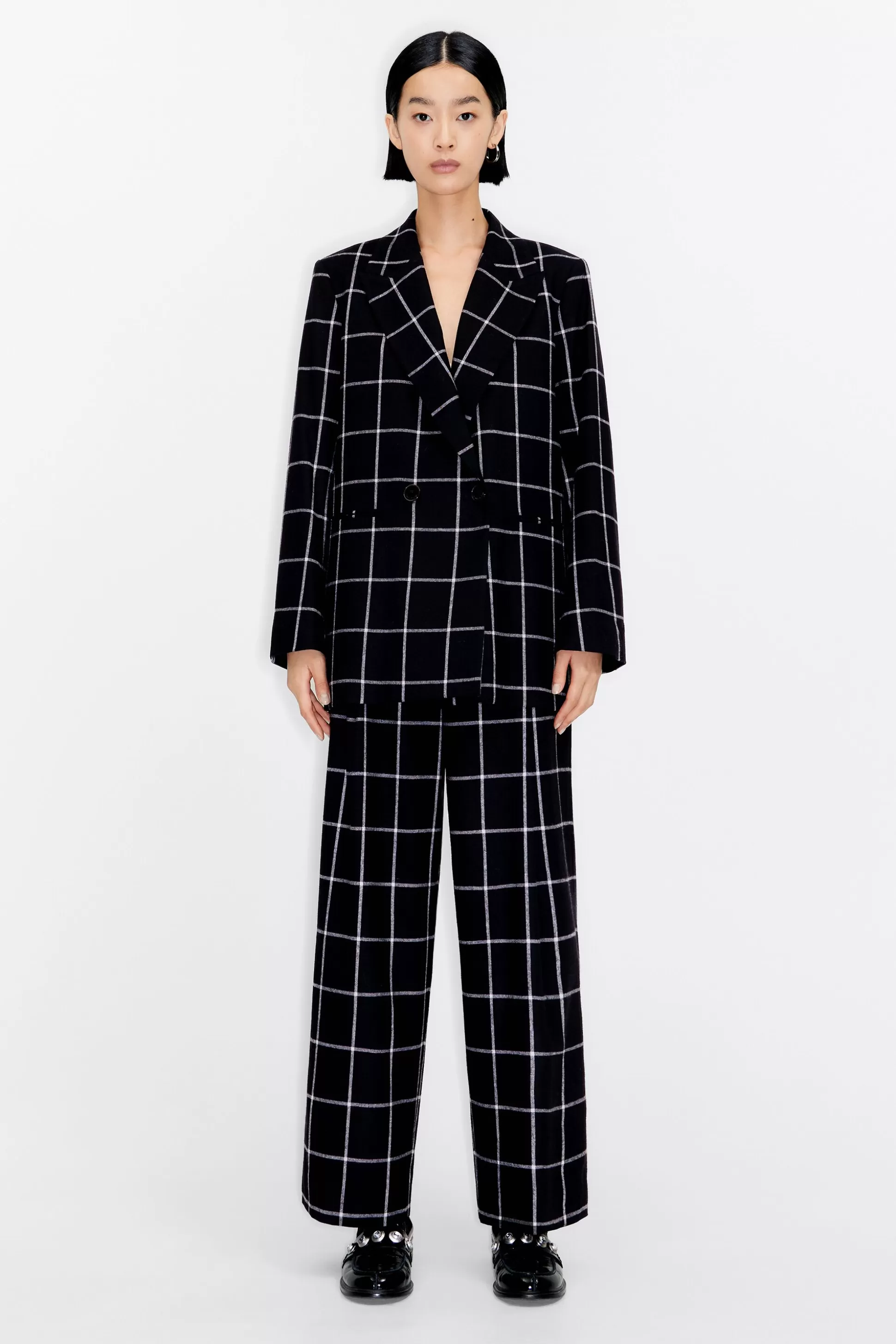 checked A-line blazer | Bimba Y Lola Flash Sale