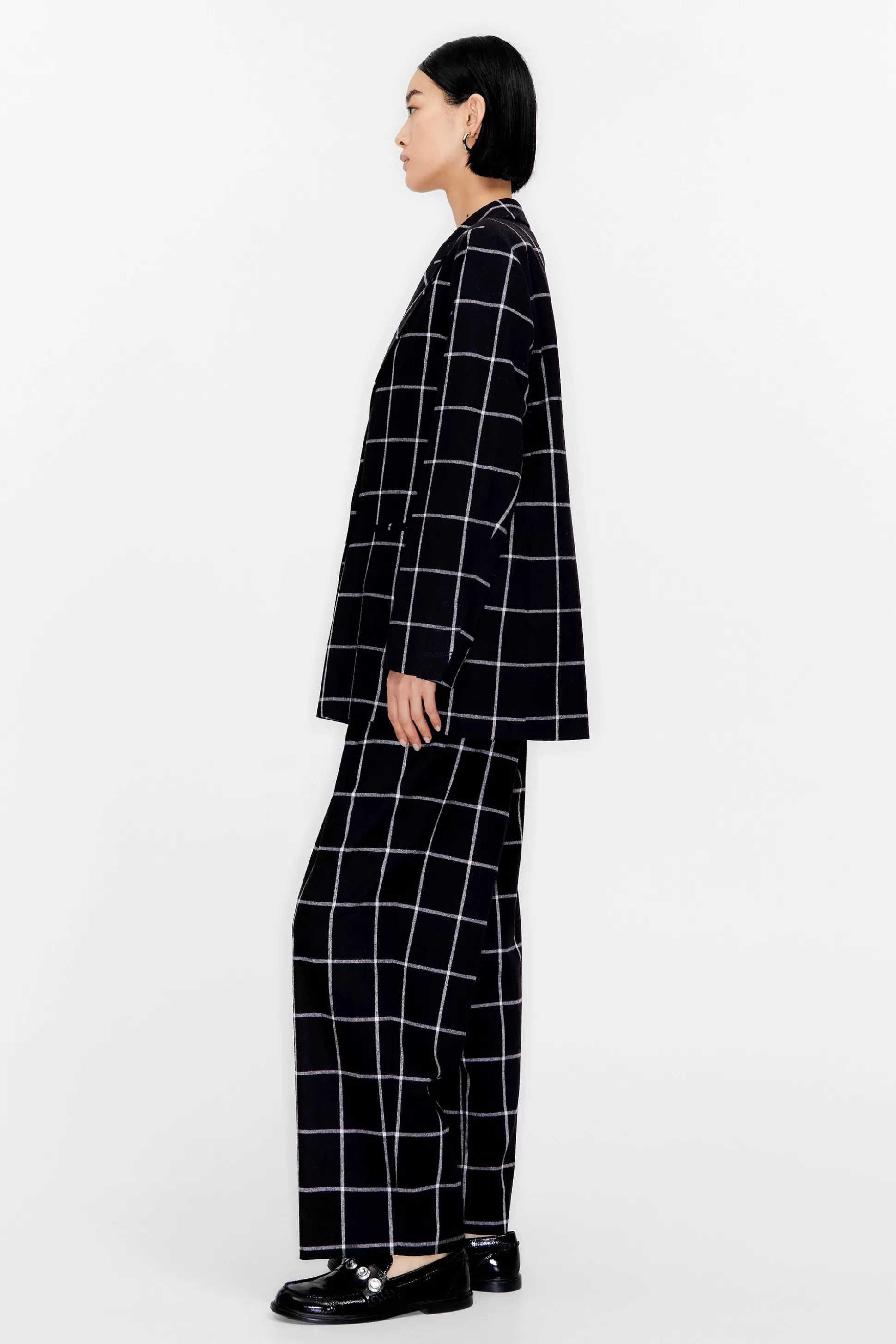 checked A-line blazer | Bimba Y Lola Flash Sale