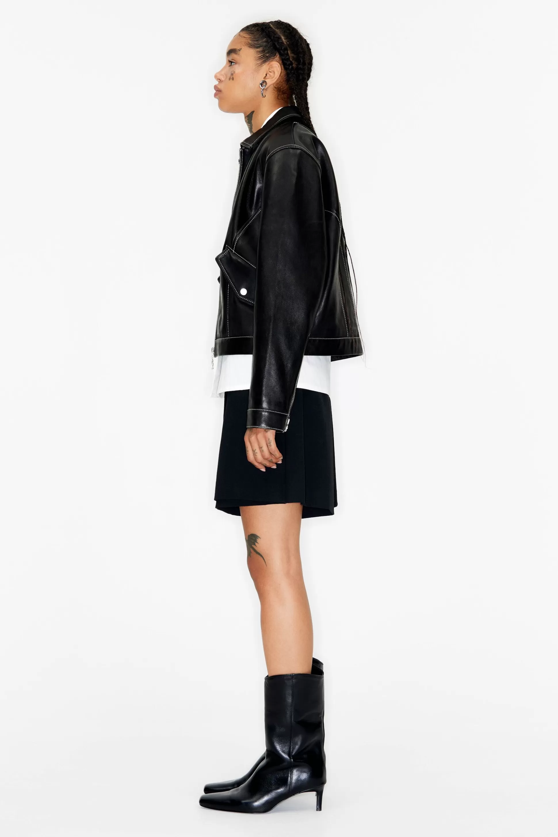 cropped leather jacket | Bimba Y Lola Shop