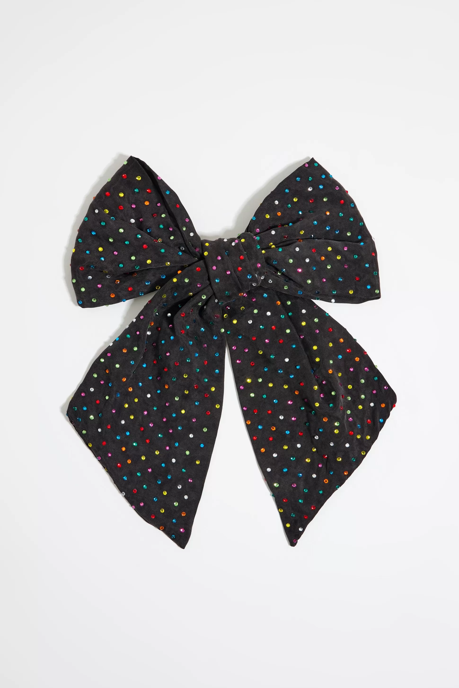 Black crystals bow hair clip | Bimba Y Lola Fashion