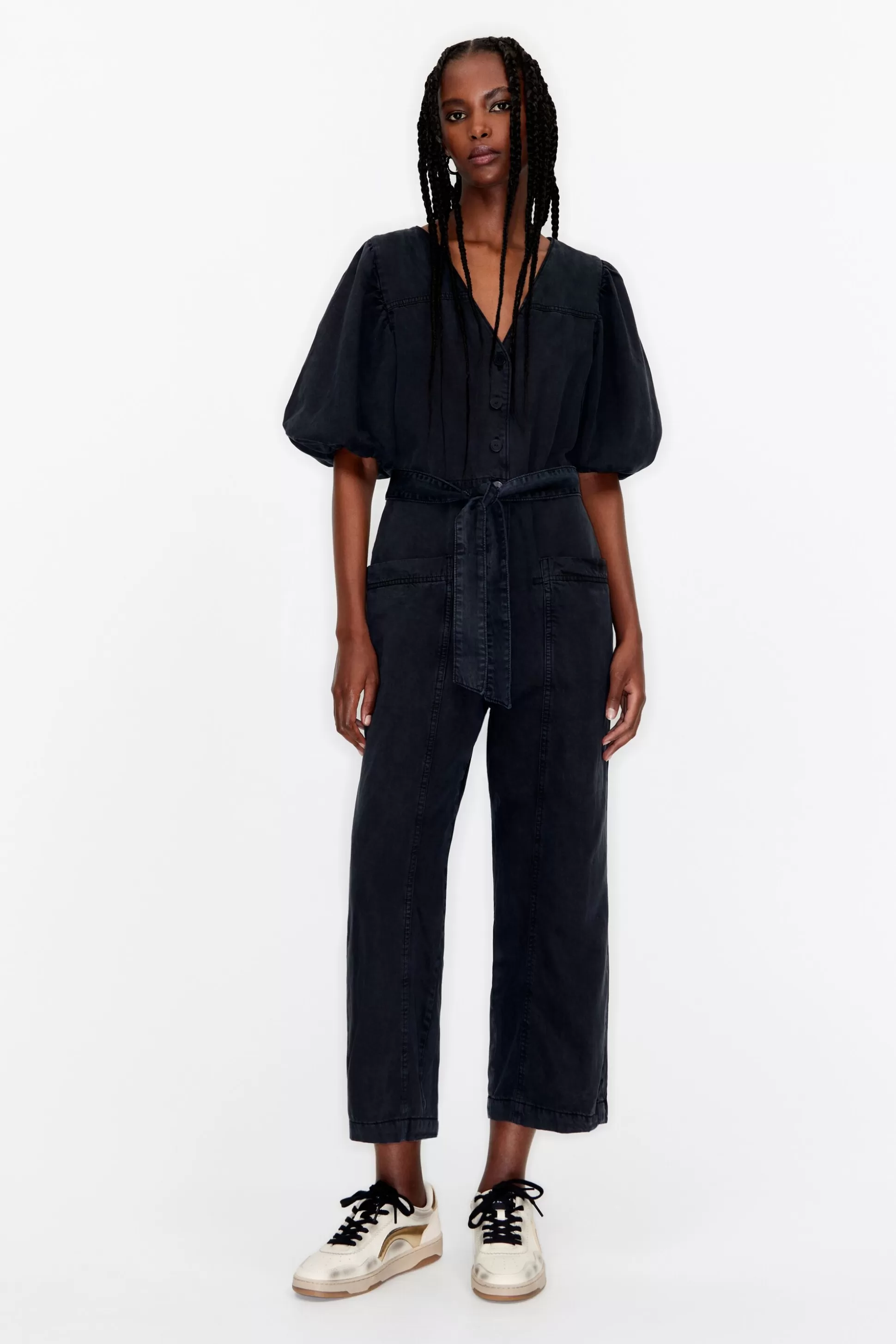 Black denim jumpsuit | Bimba Y Lola Shop