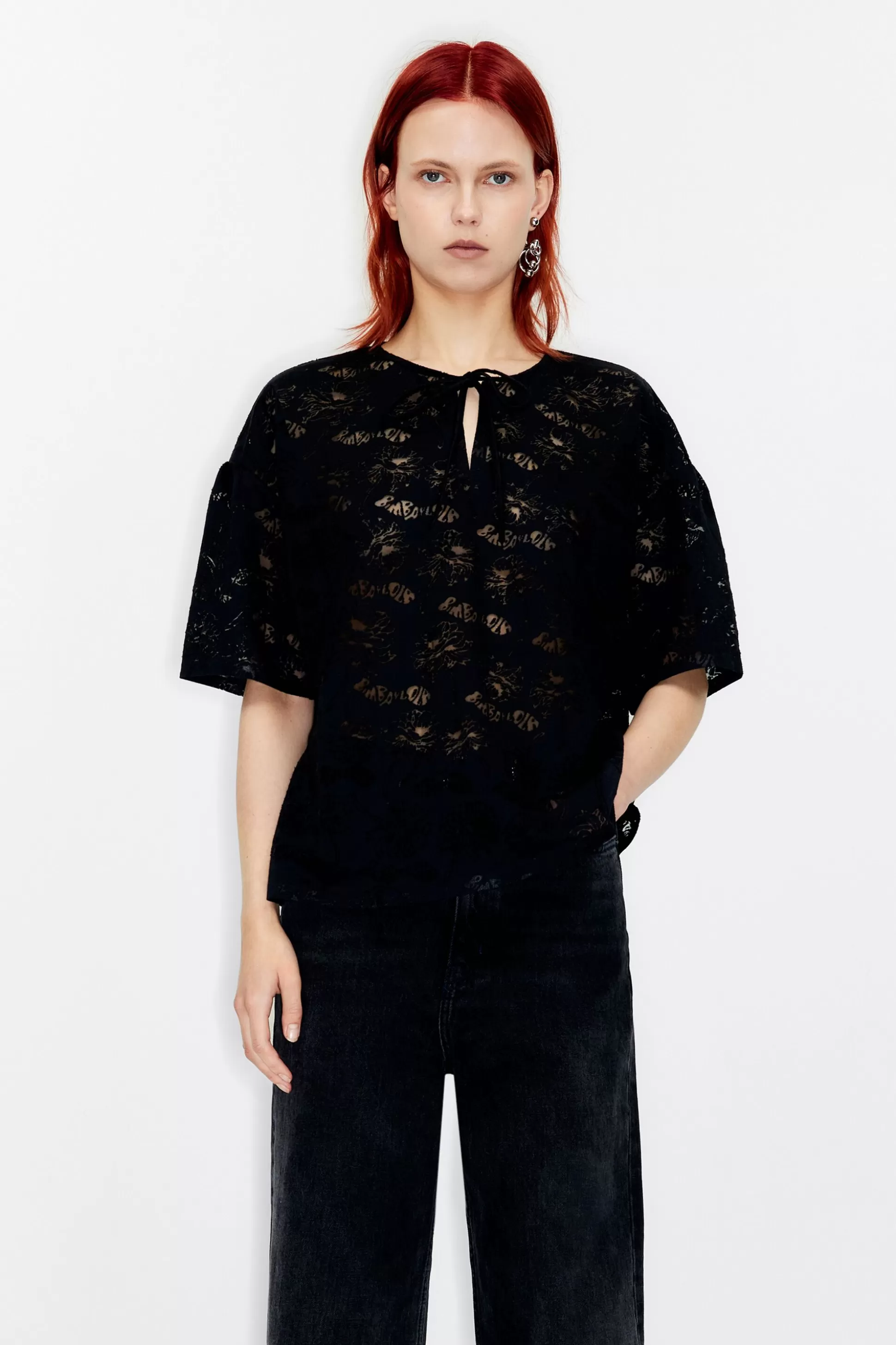 Flowers devoré T-shirt | Bimba Y Lola Hot