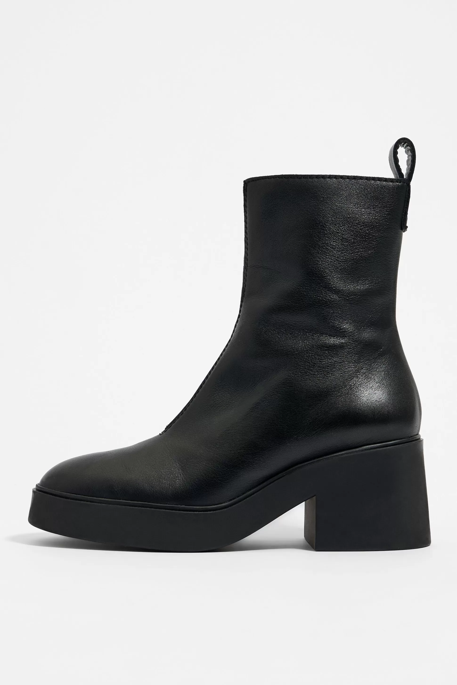 leather ankle boot heel | Bimba Y Lola Flash Sale