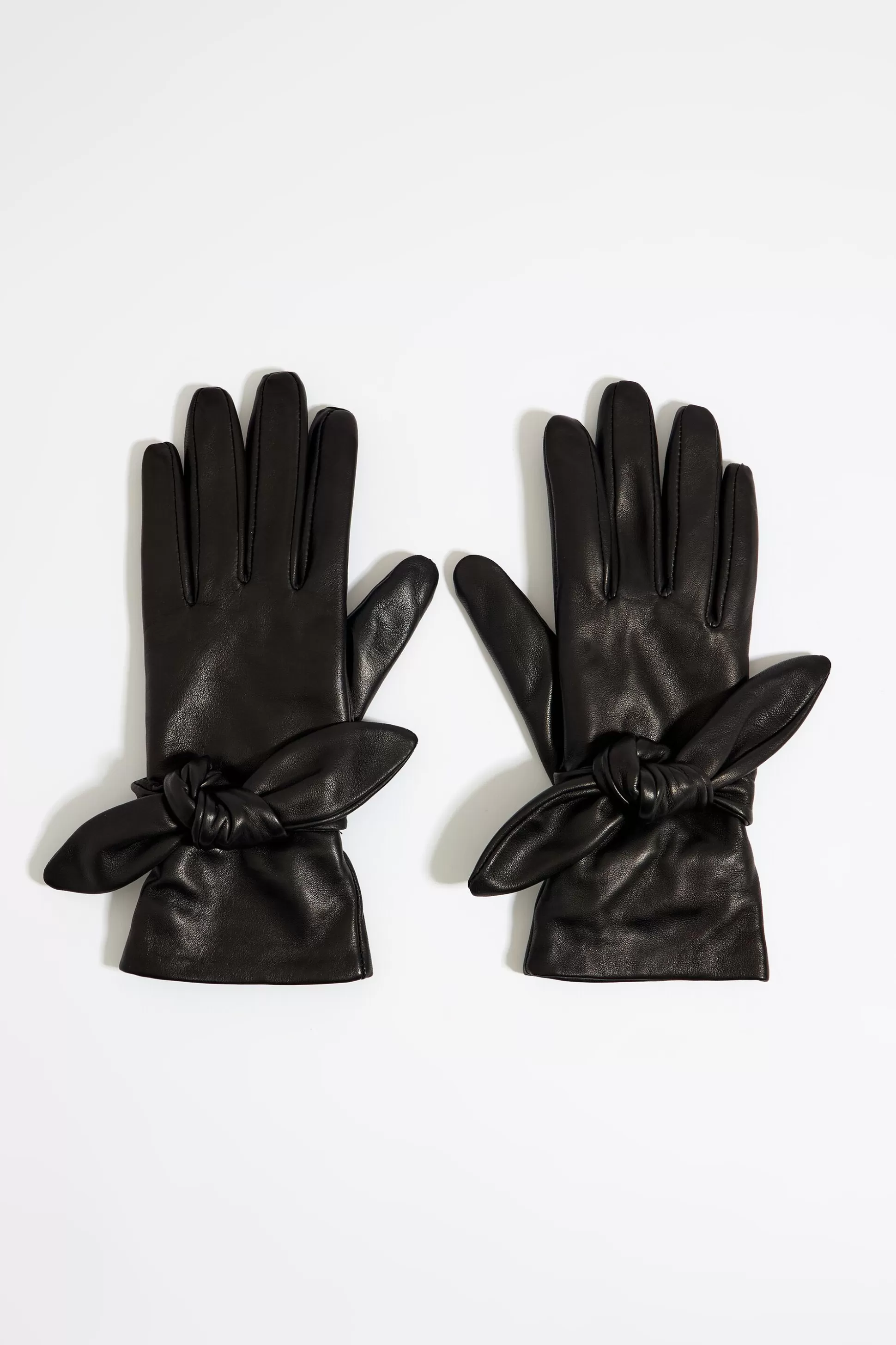 leather bow gloves | Bimba Y Lola Discount