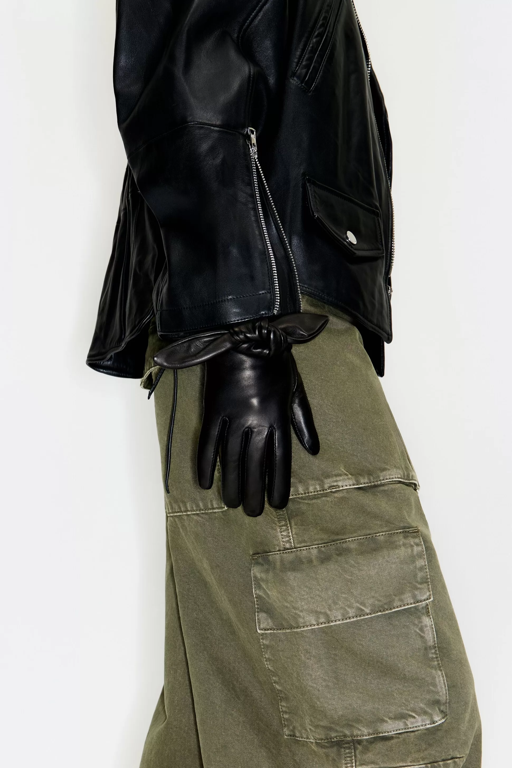 leather bow gloves | Bimba Y Lola Discount