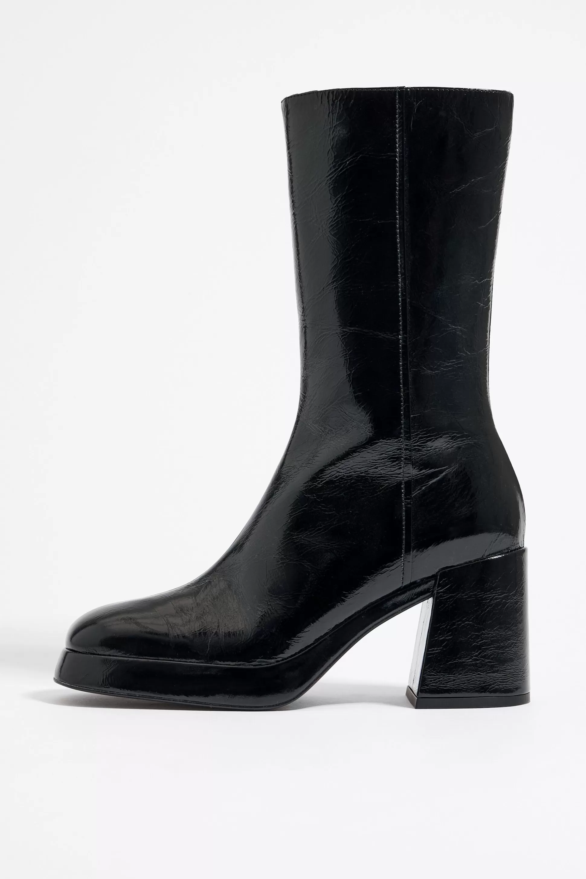 leather platform heeled ankle boot | Bimba Y Lola Clearance