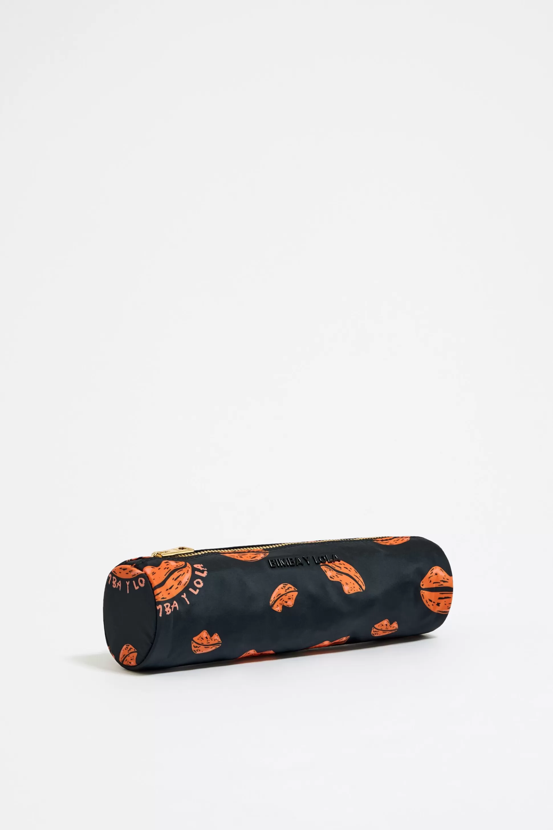 Black Lips print cylindrical case | Bimba Y Lola Clearance