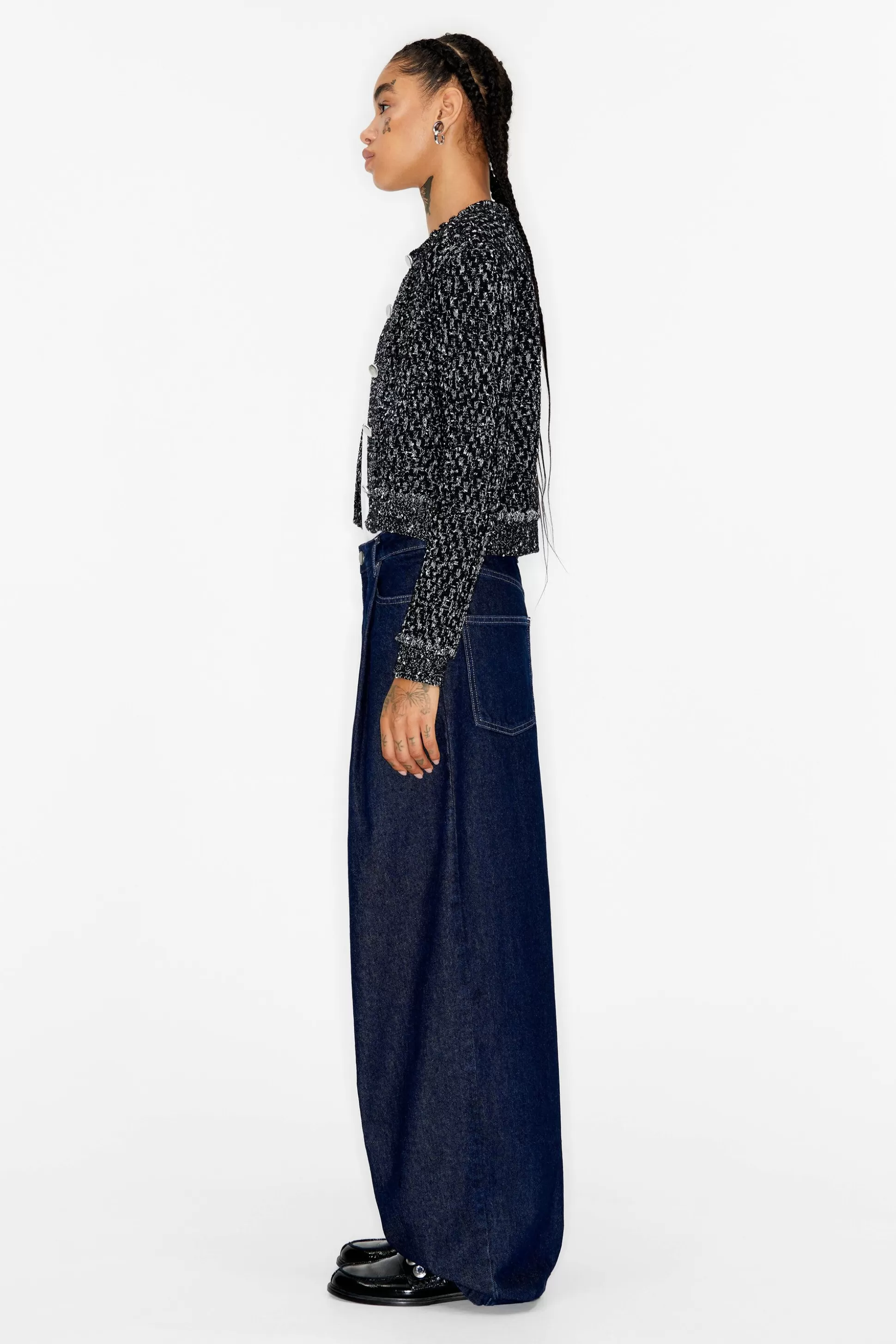 mottled straight cardigan | Bimba Y Lola Online