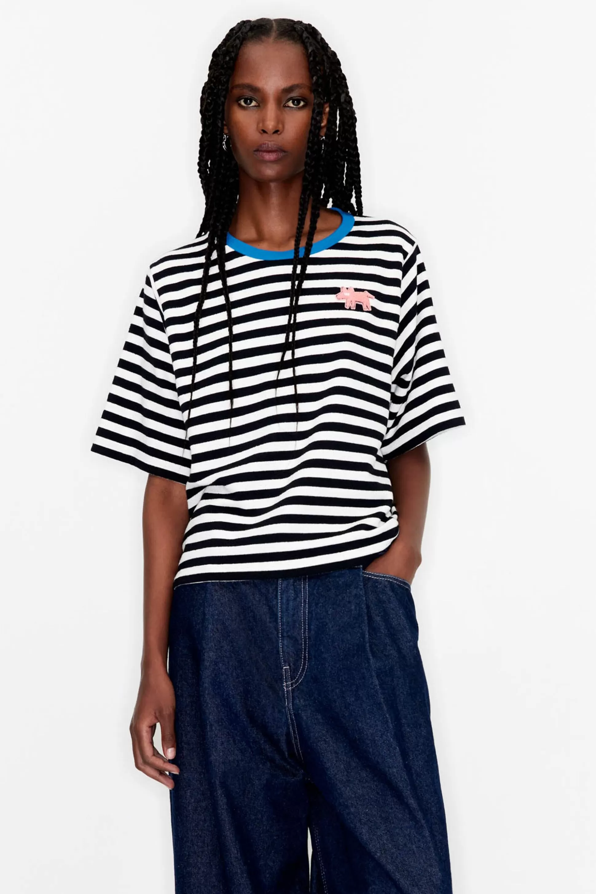 striped dog t-shirt | Bimba Y Lola Cheap