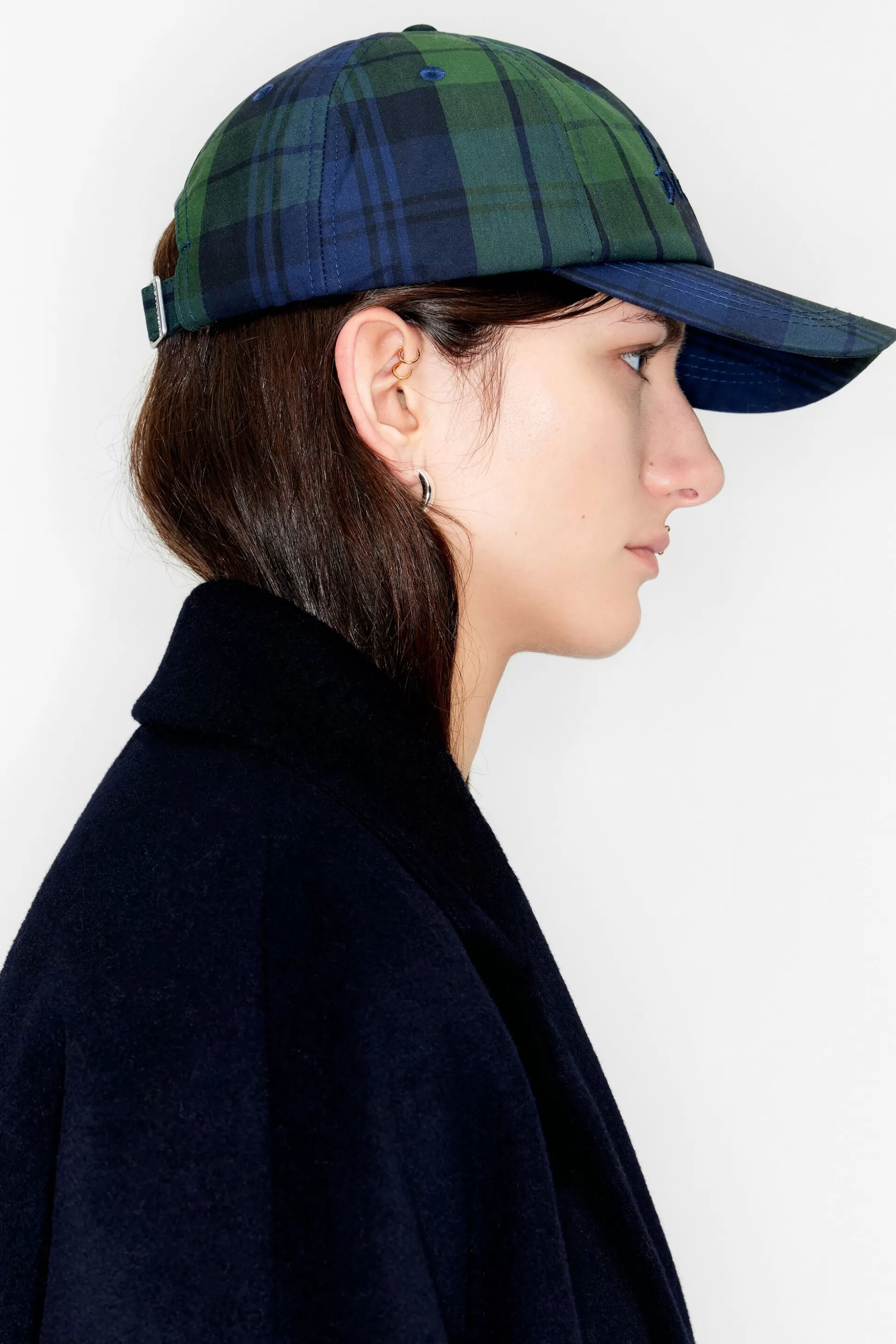 Blue checked cotton cap | Bimba Y Lola New