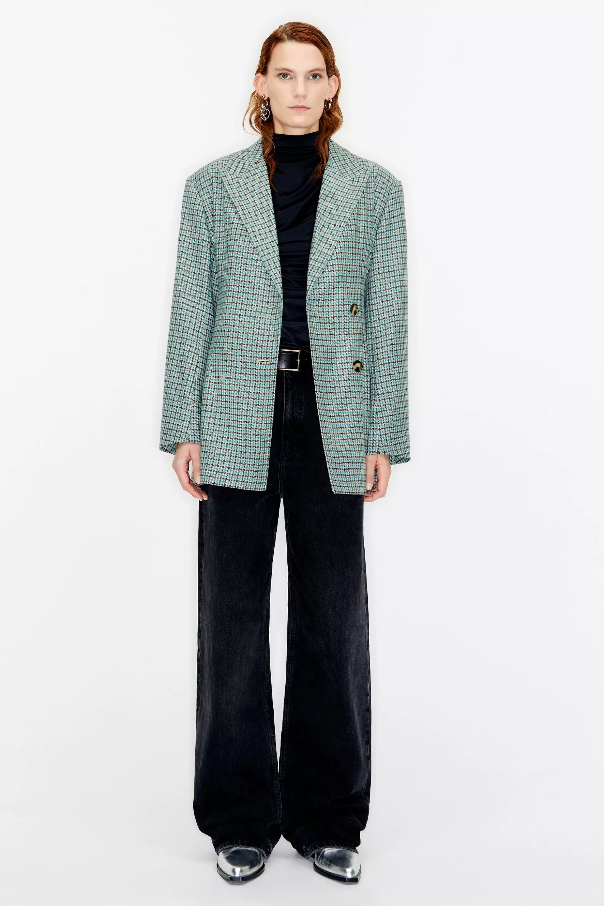 checked wool blazer | Bimba Y Lola Cheap