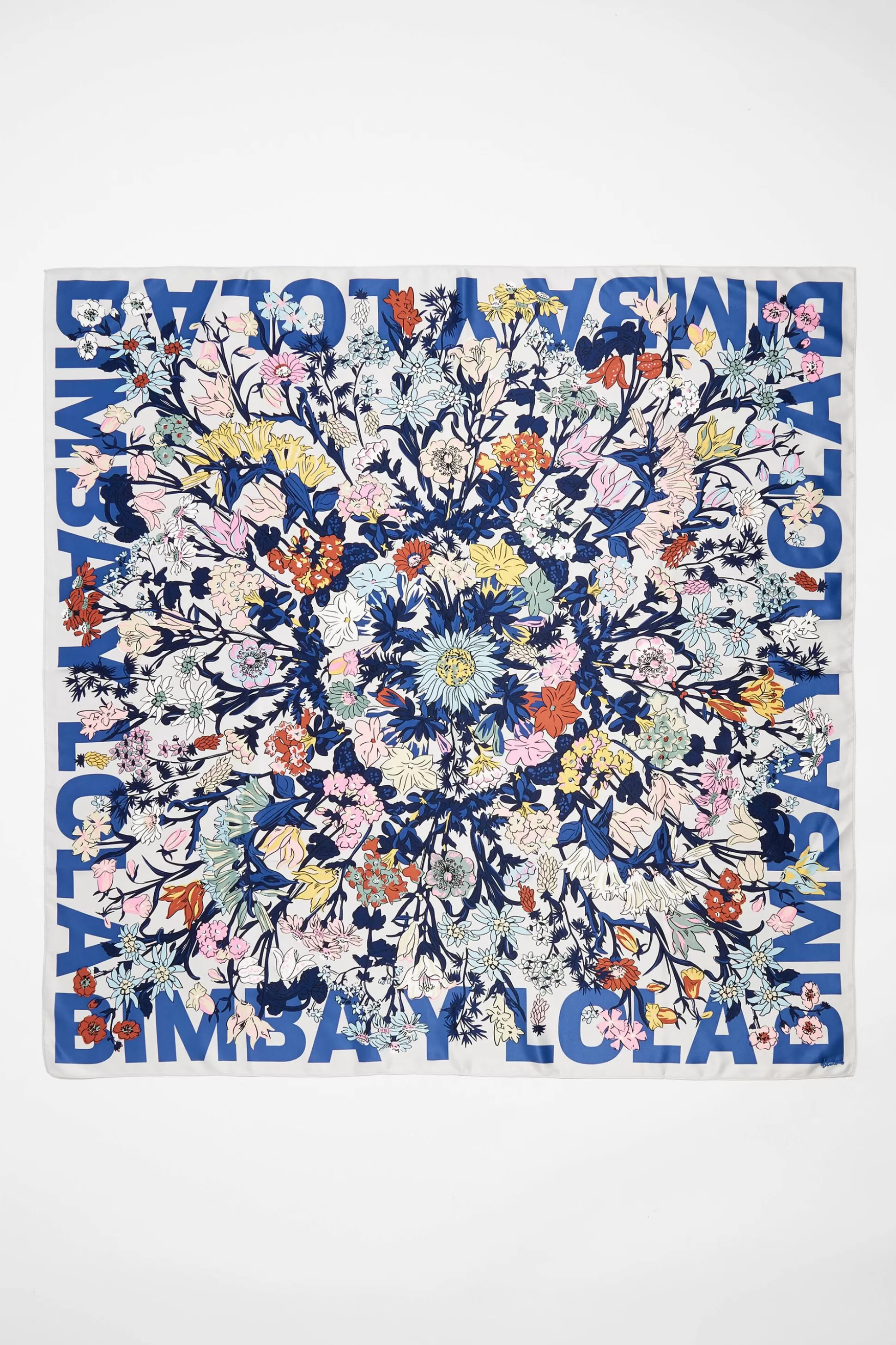 Blue floral XL logo scarf | Bimba Y Lola Hot