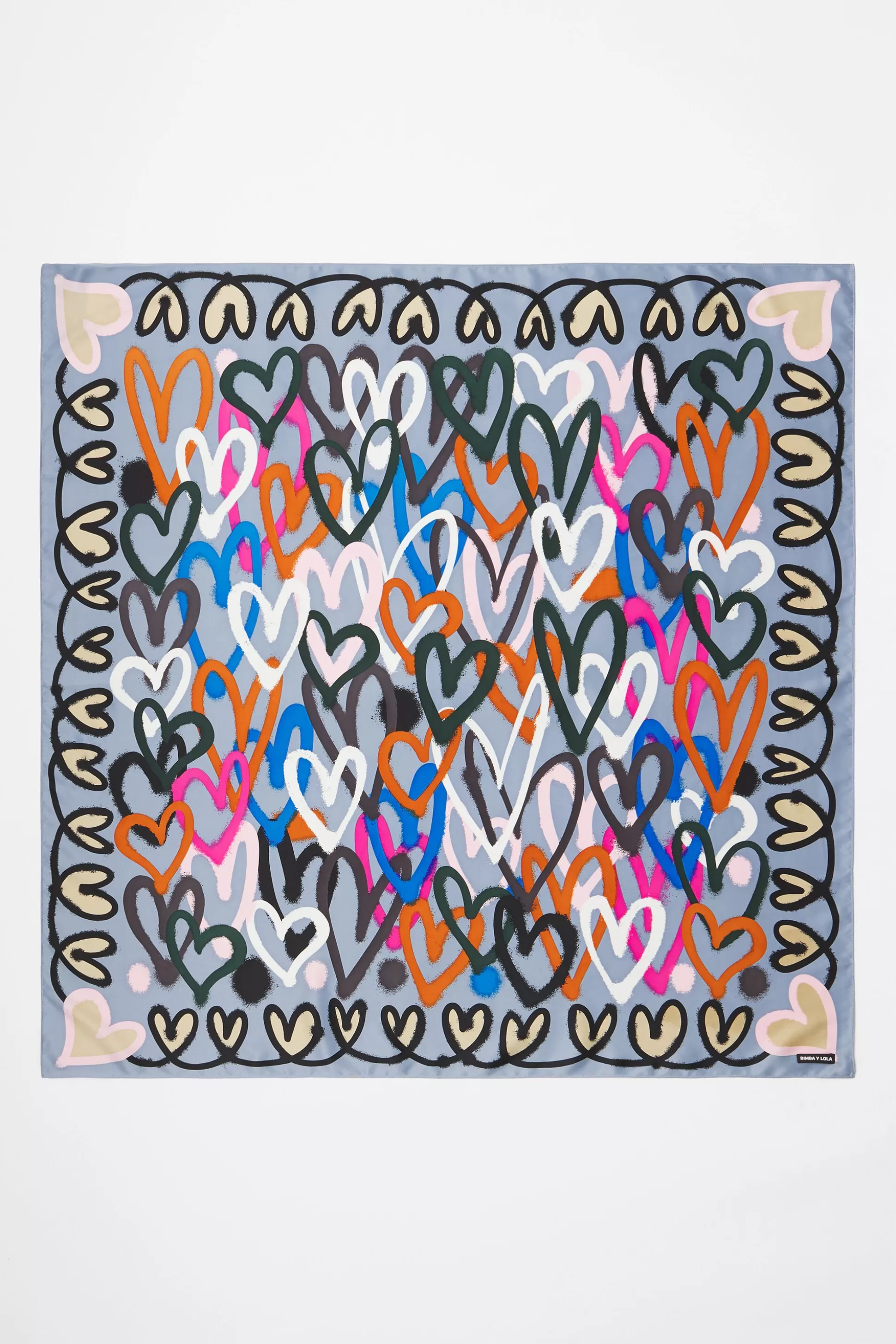 hearts graffiti scarf | Bimba Y Lola Best Sale