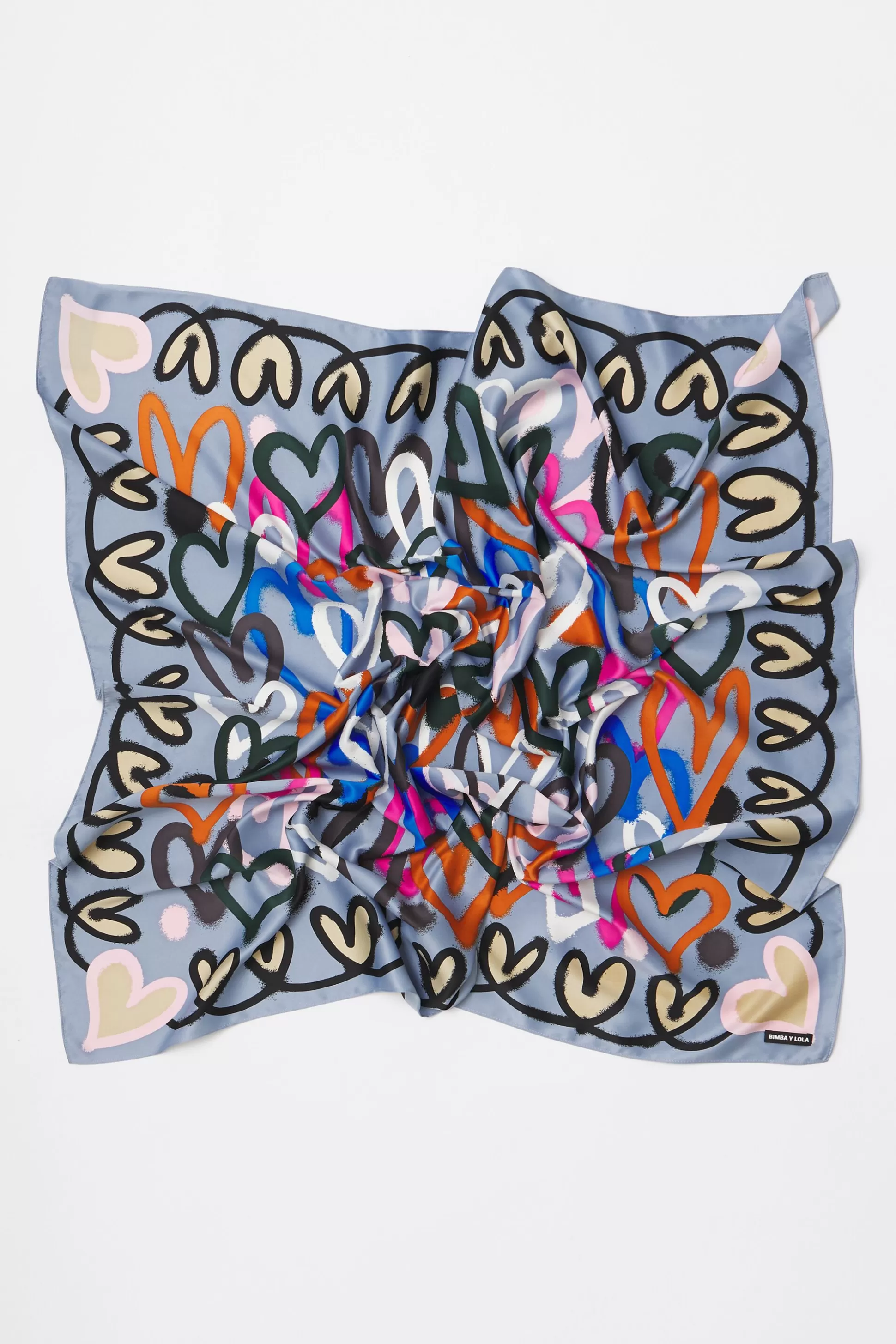 hearts graffiti scarf | Bimba Y Lola Best Sale