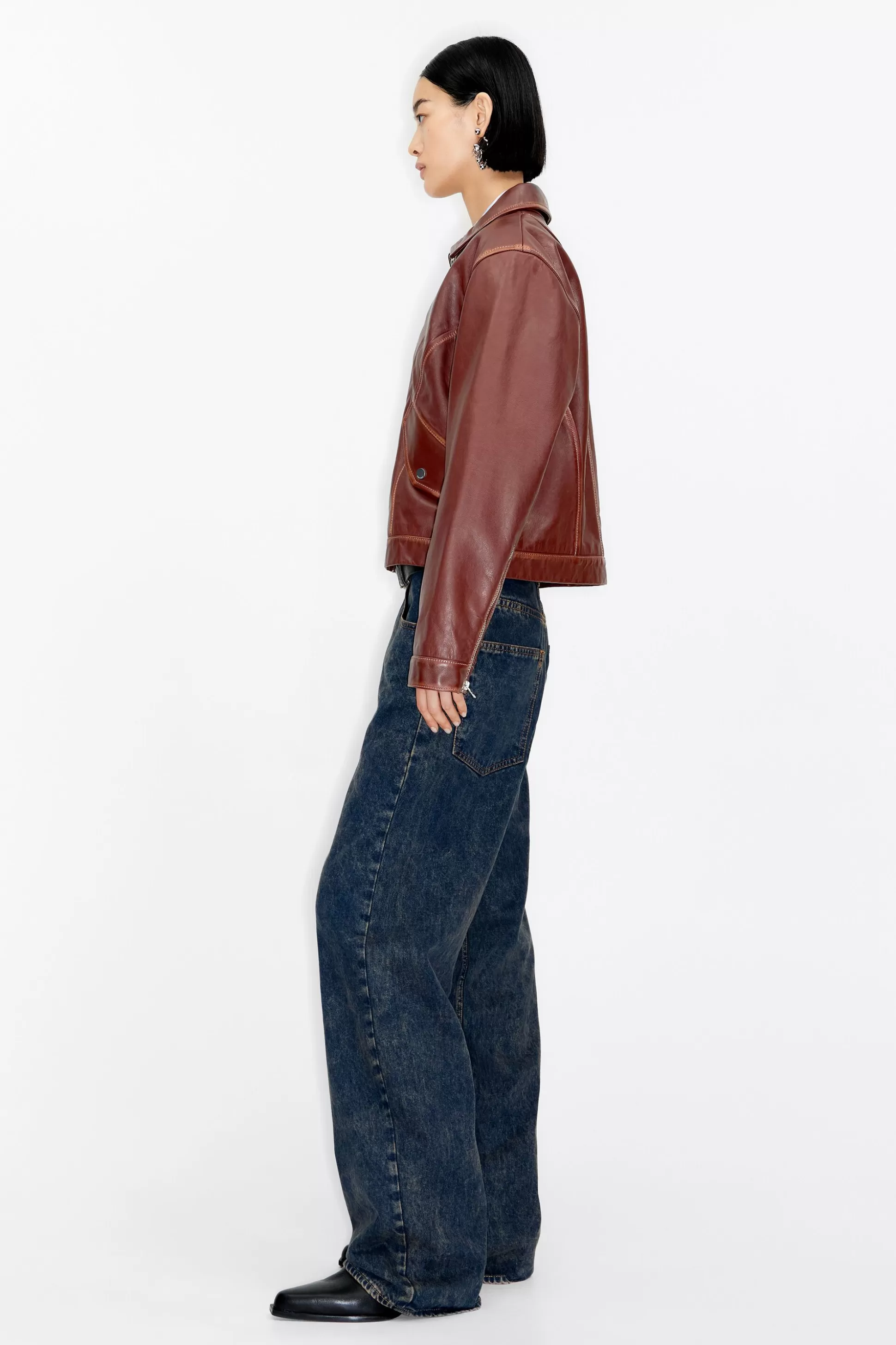 short leather jacket | Bimba Y Lola Sale