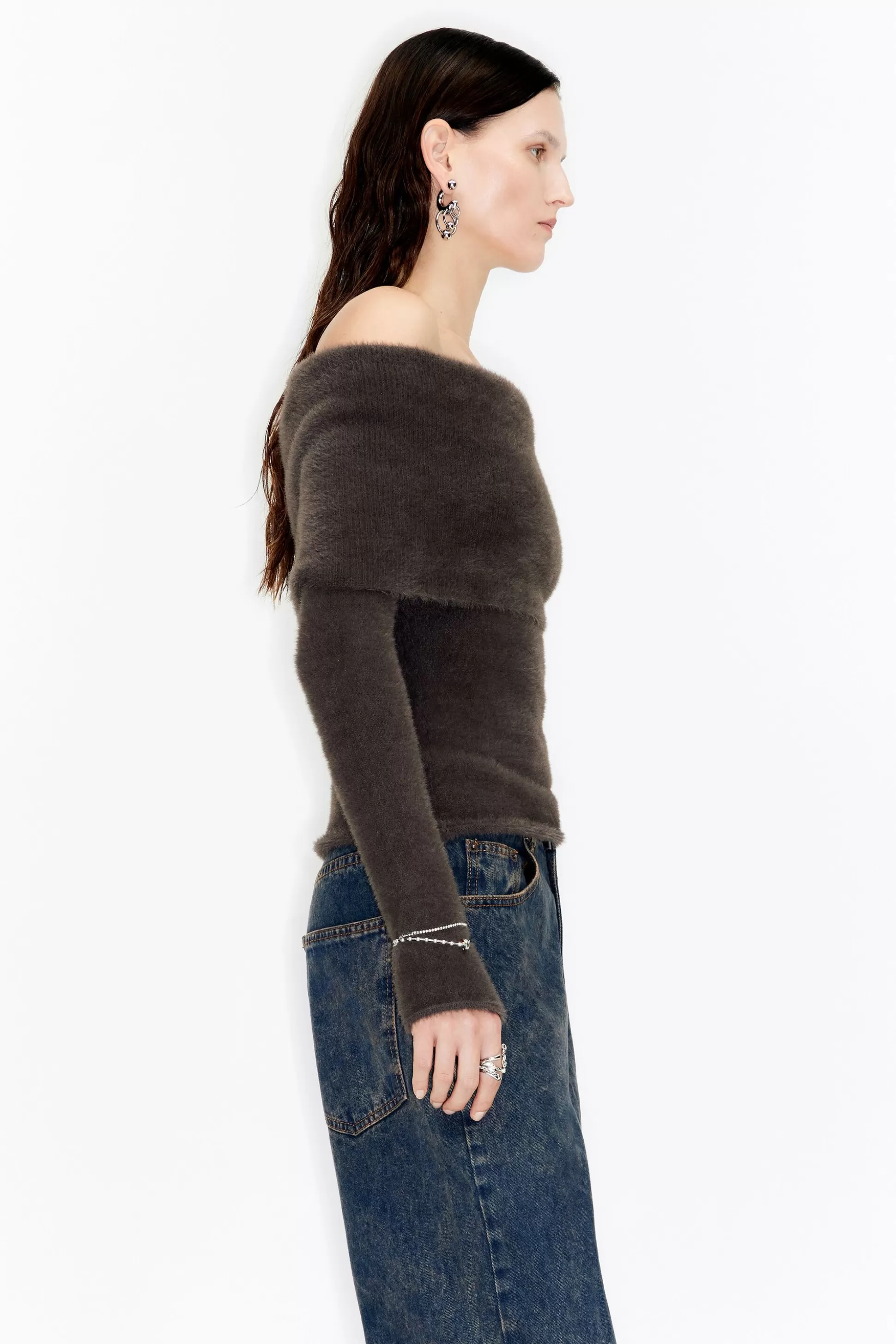 tight fluffy knit sweater | Bimba Y Lola Discount