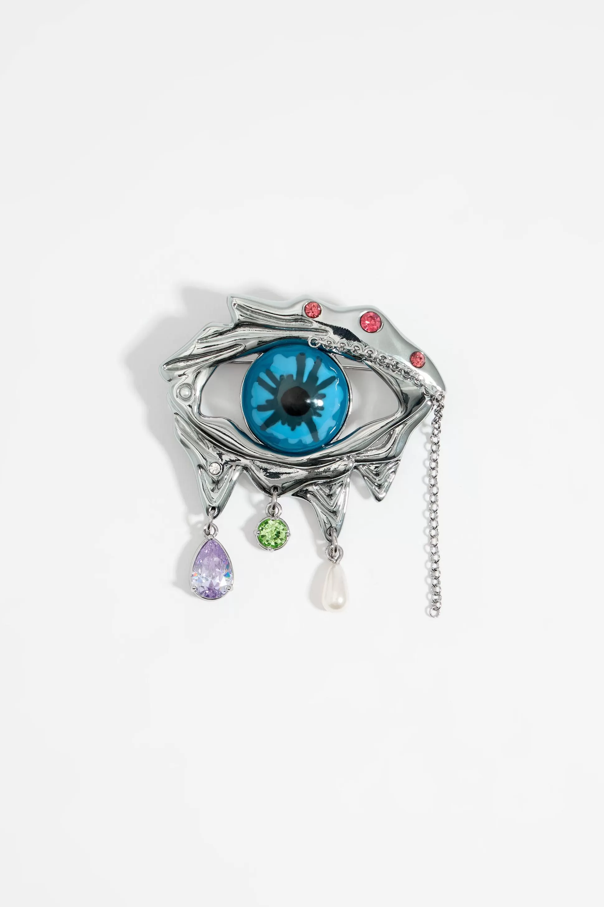 Crystal and pearl eye brooch | Bimba Y Lola Discount