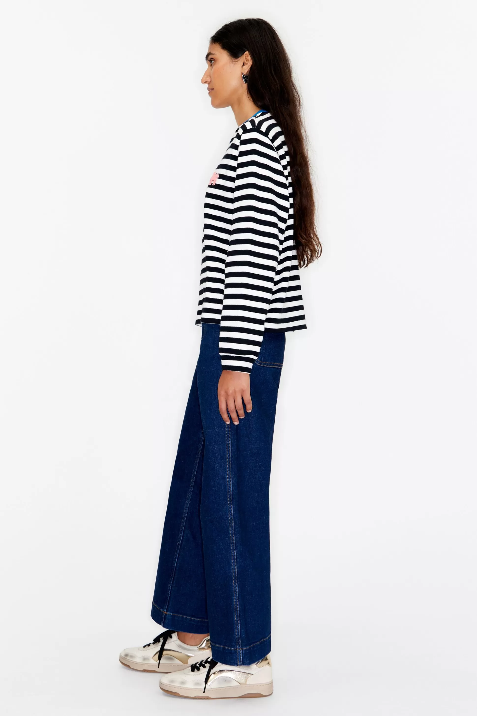 CULOTTE - Dark blue high rise jeans | Bimba Y Lola Store