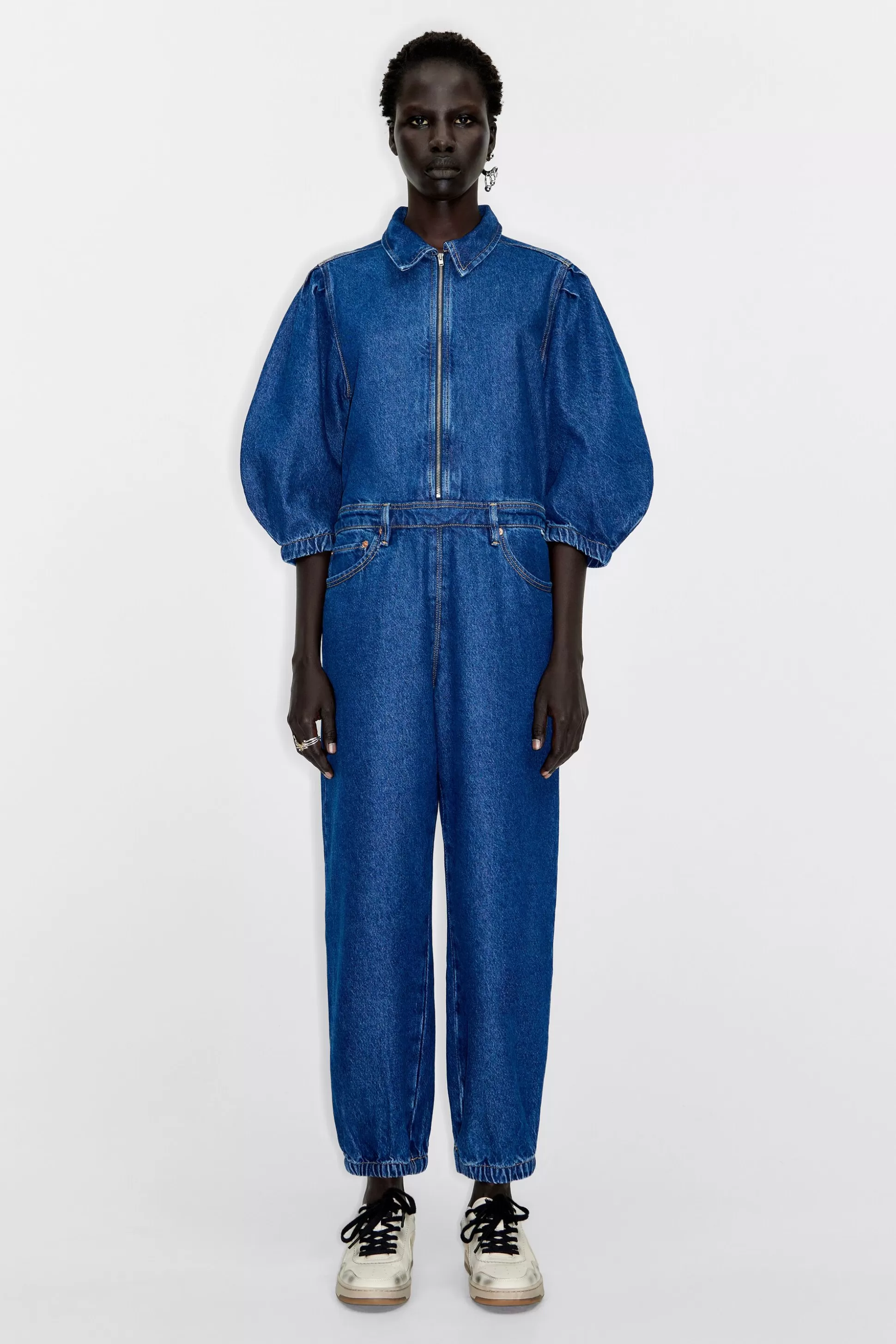 Dark blue denim jumpsuit | Bimba Y Lola Cheap