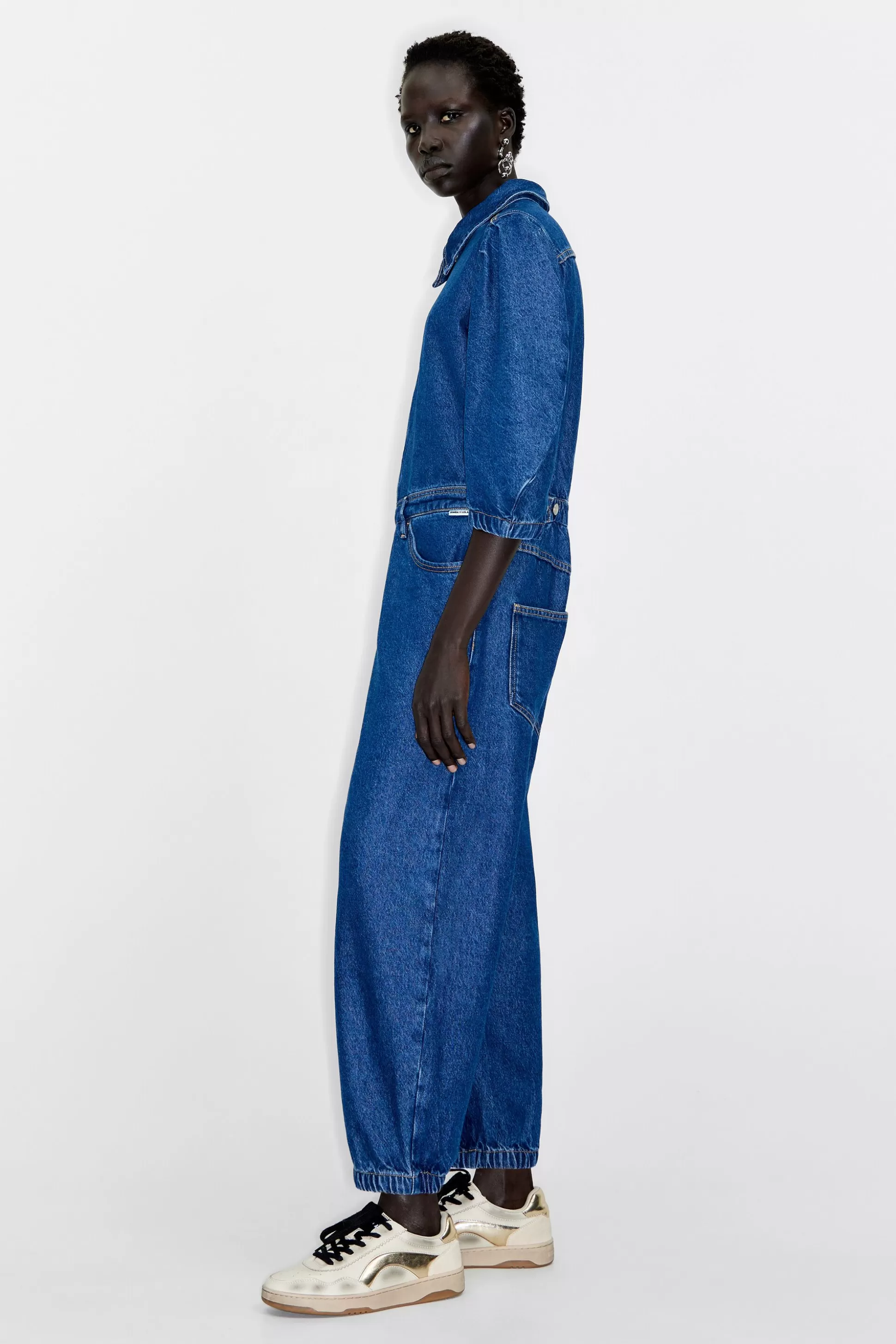 Dark blue denim jumpsuit | Bimba Y Lola Cheap