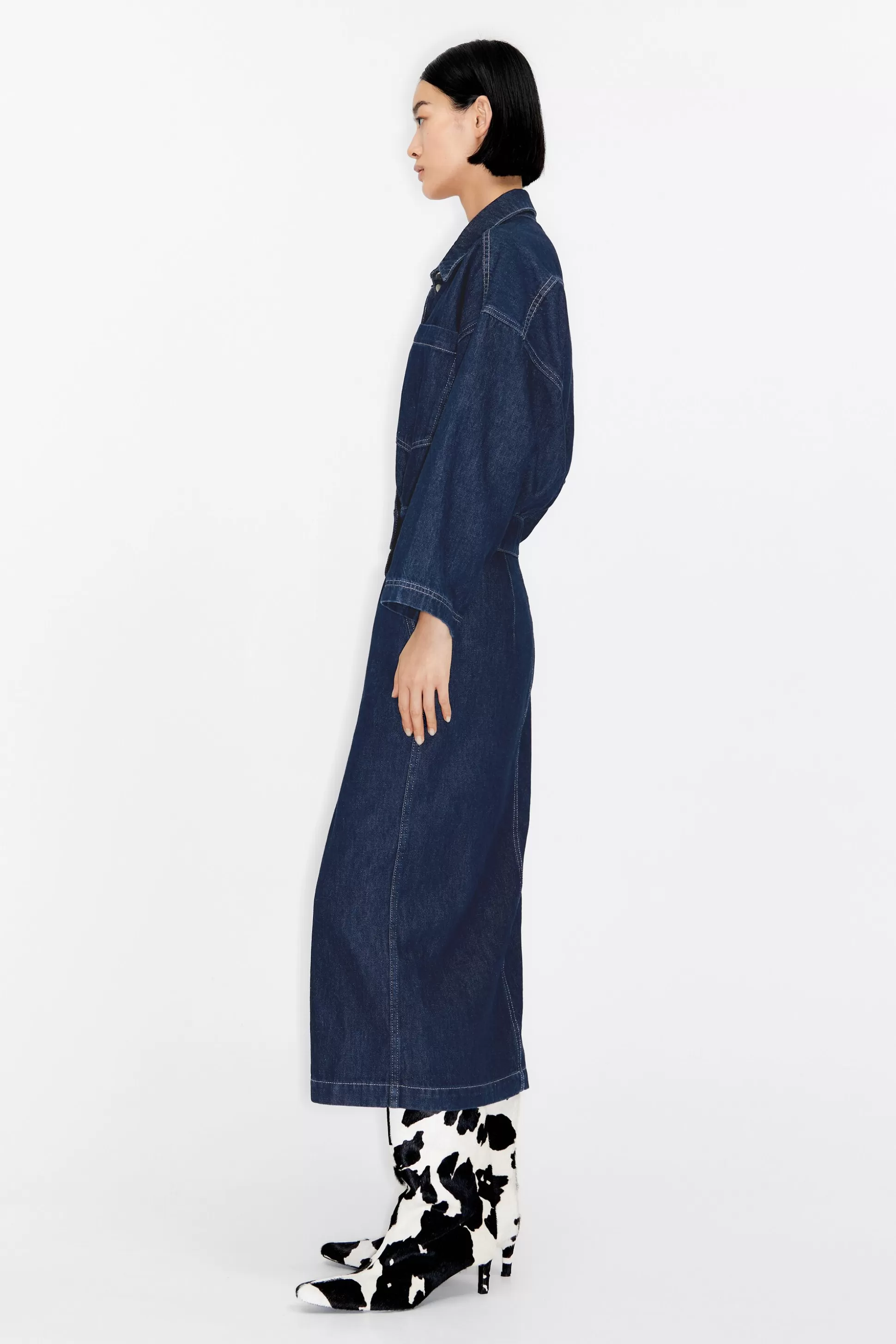 Dark blue denim shirt dress | Bimba Y Lola Online