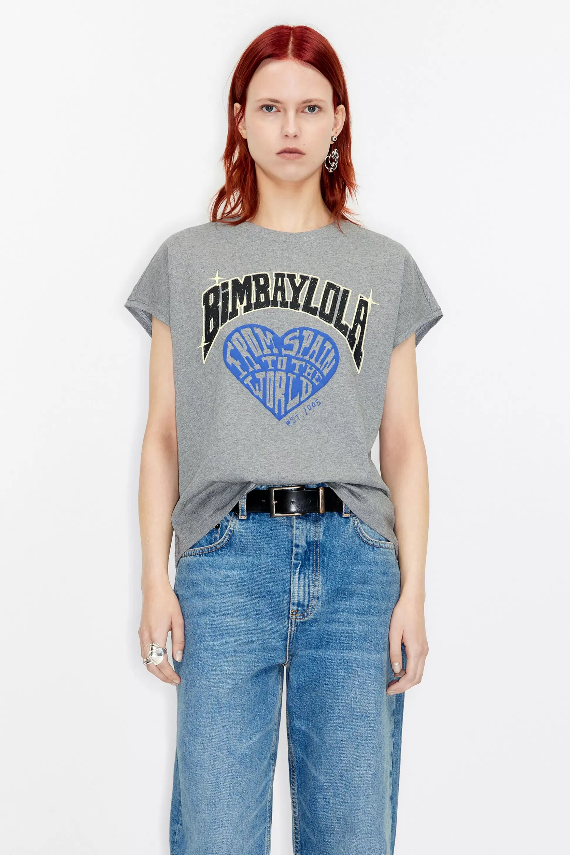 Dark gray Bimba University T-shirt | Bimba Y Lola Flash Sale