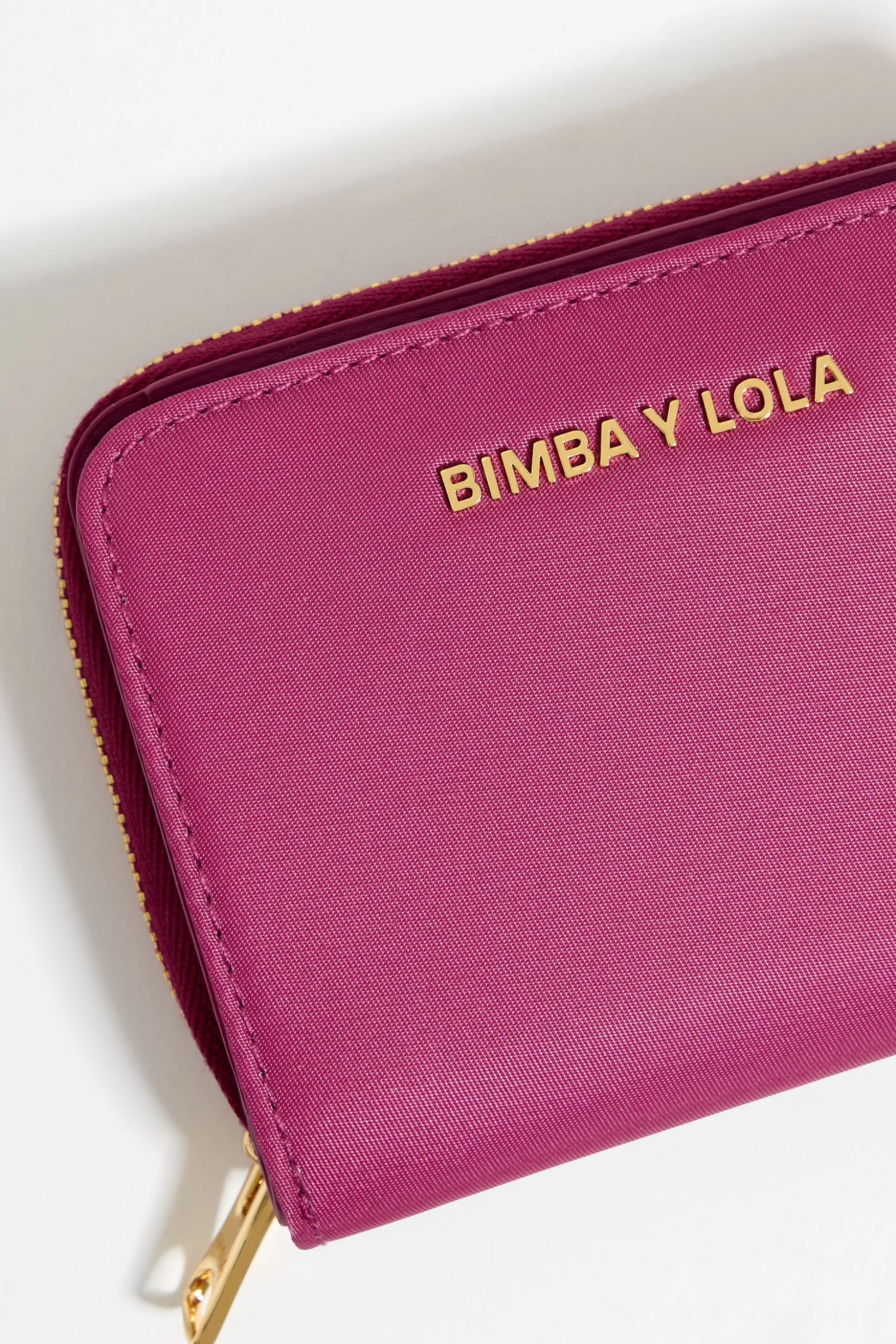 Dark red nylon flap purse | Bimba Y Lola Cheap