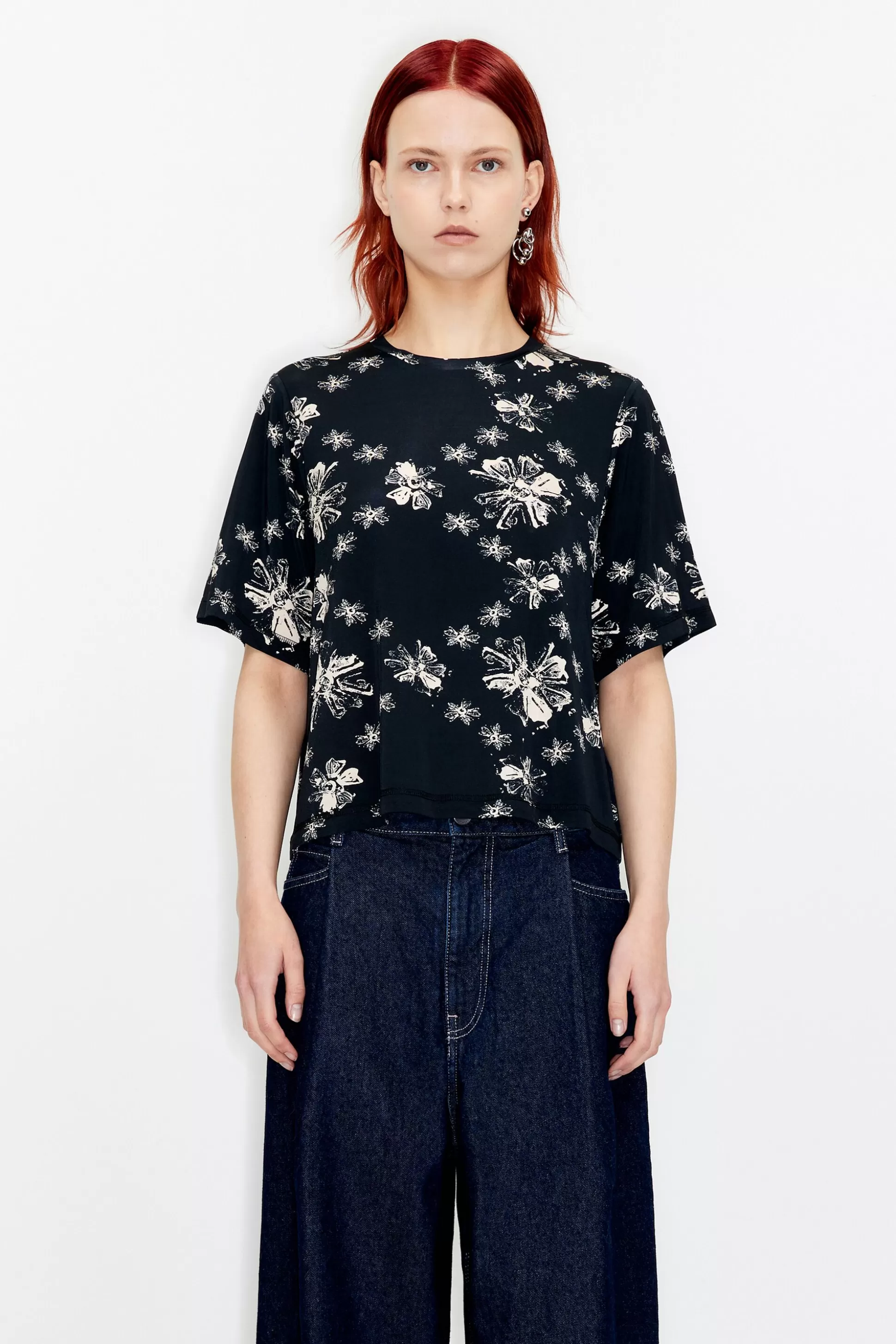 Flower Stamp boxy T-shirt | Bimba Y Lola Cheap