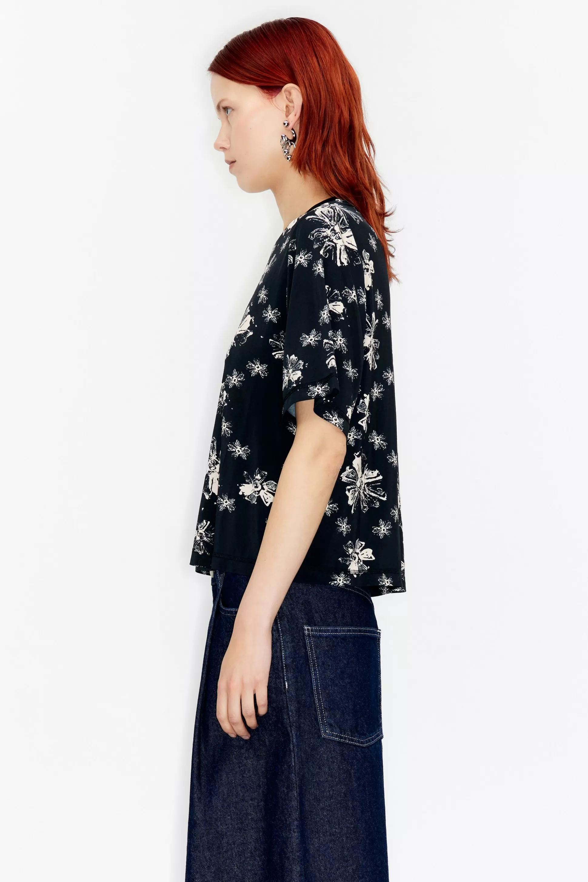 Flower Stamp boxy T-shirt | Bimba Y Lola Cheap