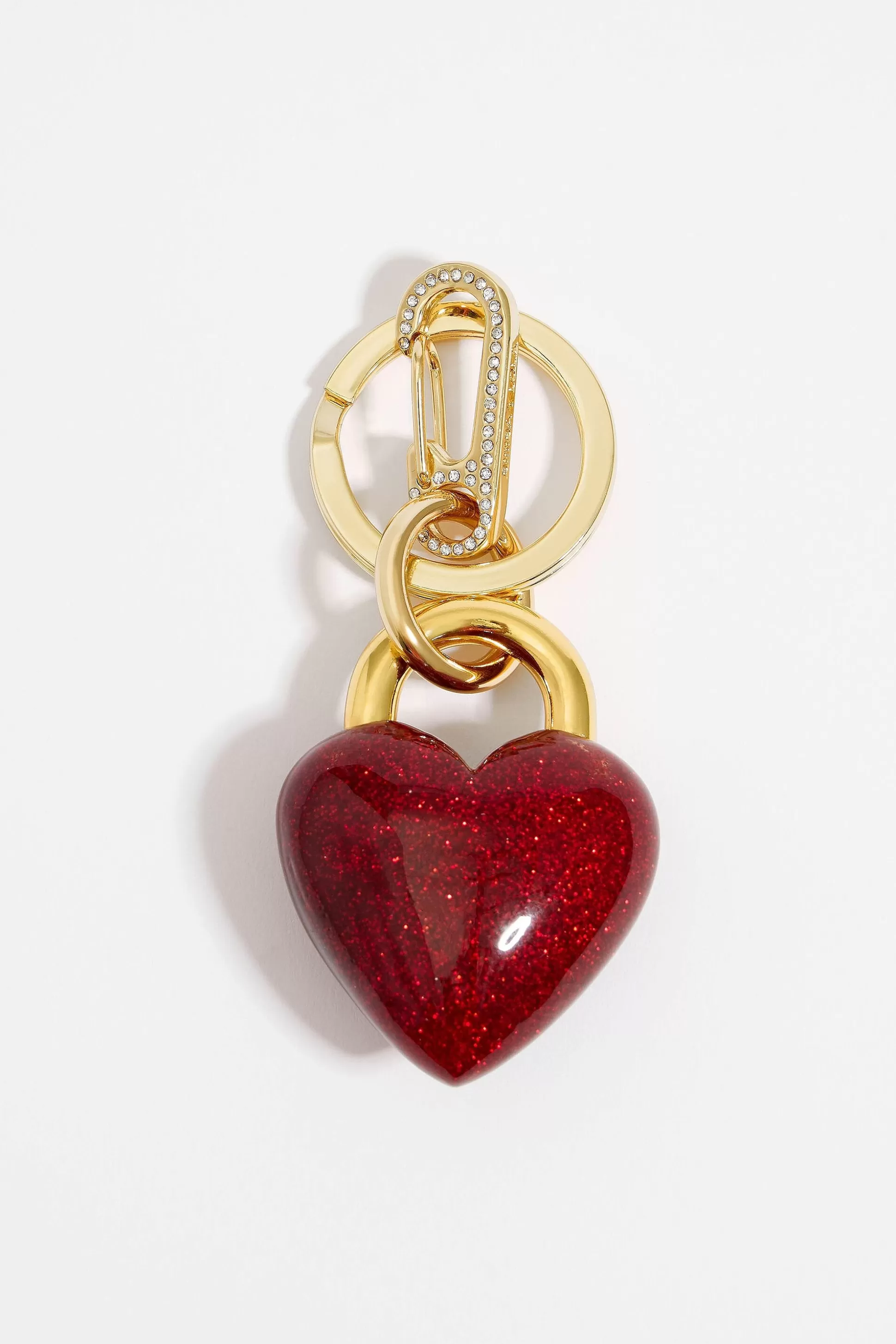 Glitter heart resin key ring | Bimba Y Lola Online