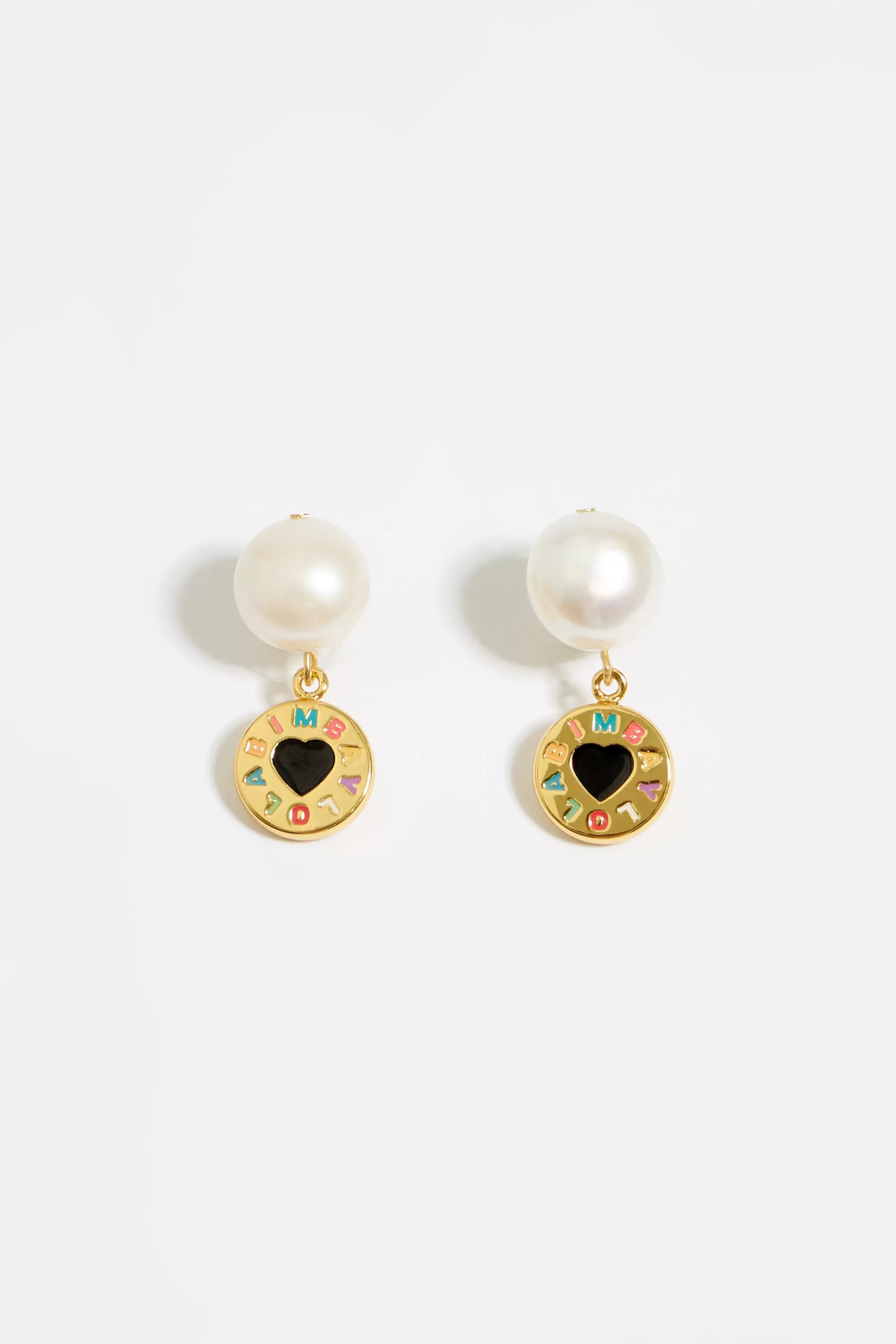 Gold and logo earrings | Bimba Y Lola Online