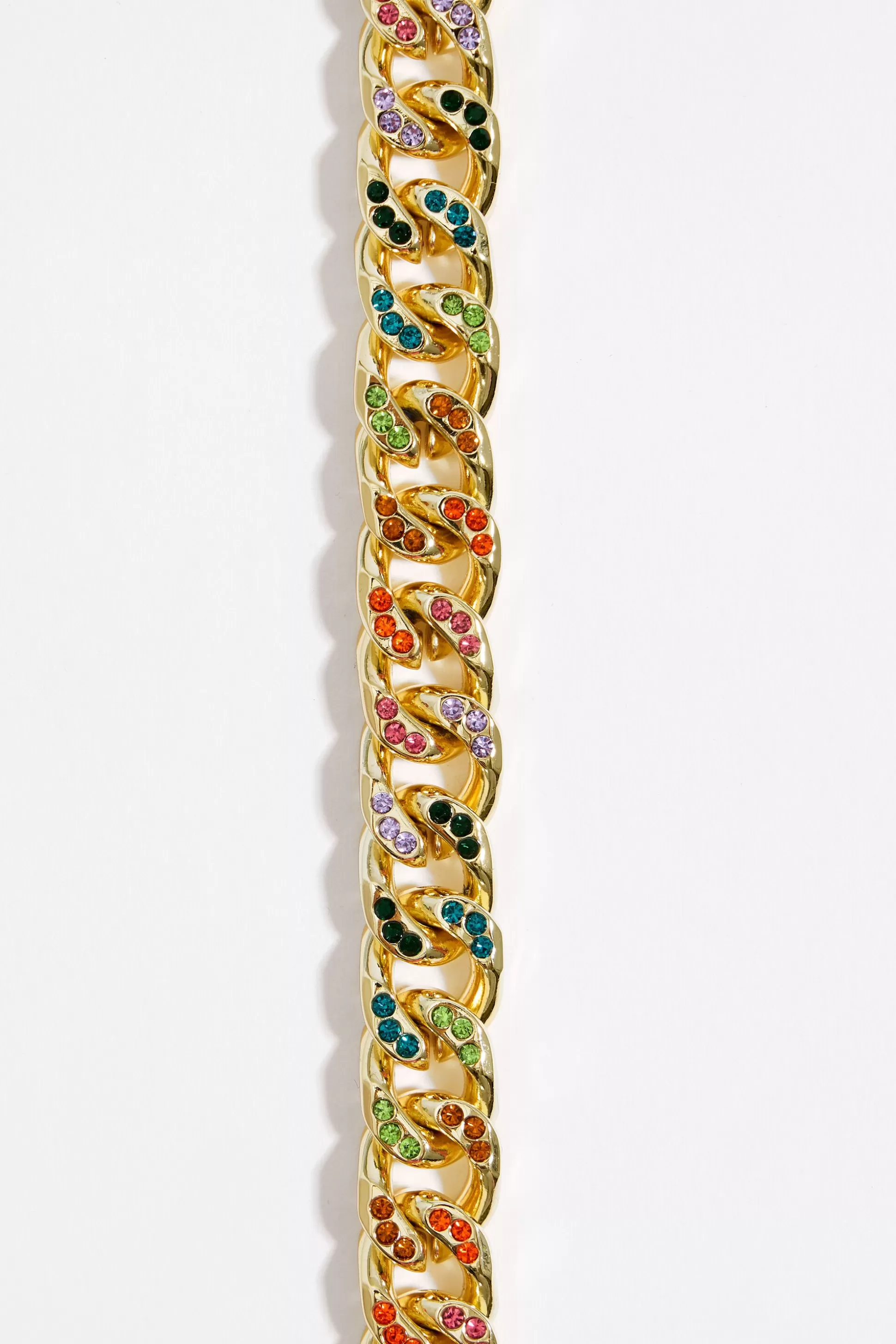 Gold plated crystals chain necklace | Bimba Y Lola Fashion