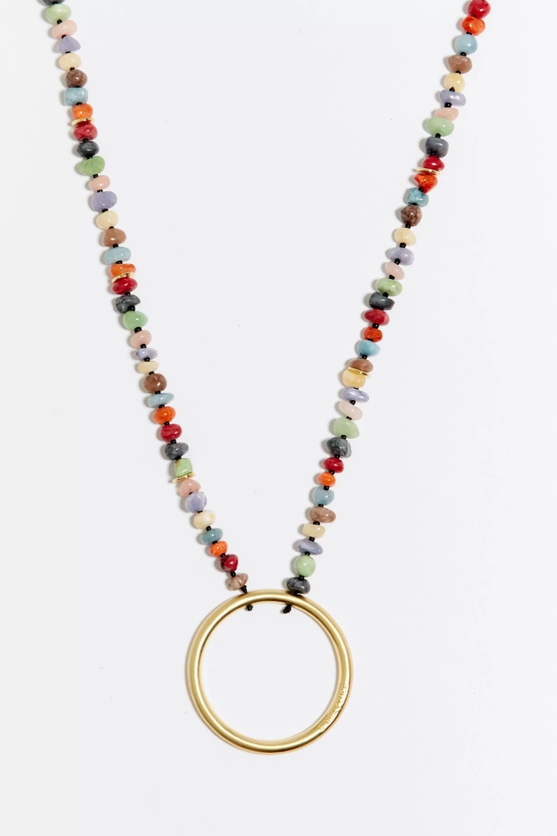 Golden multicolor stones necklace | Bimba Y Lola Flash Sale