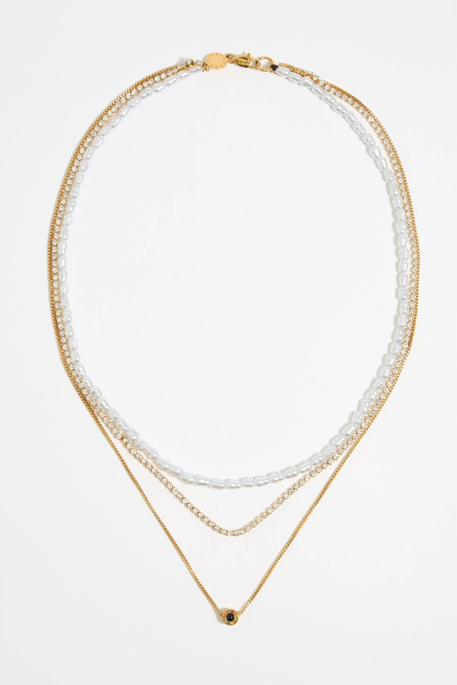 en steel chain pearl necklace | Bimba Y Lola Cheap