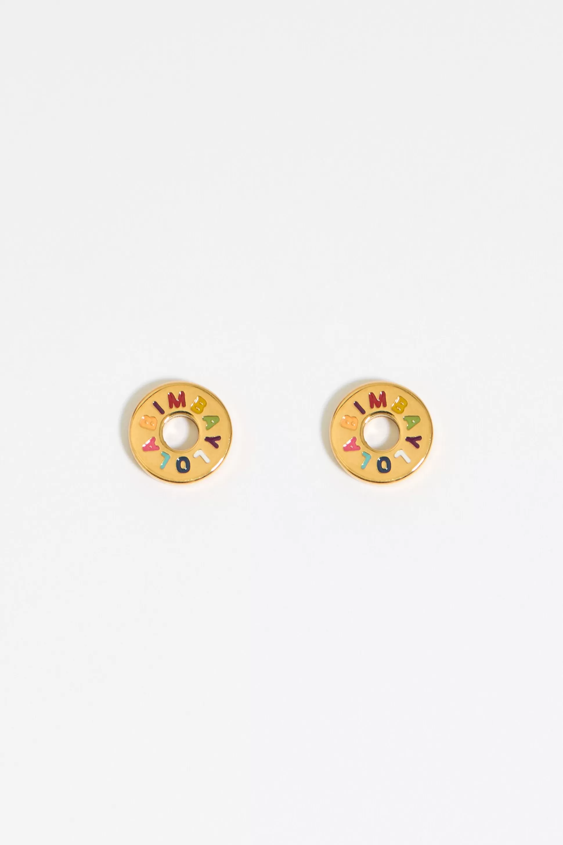 en steel logo earrings | Bimba Y Lola New