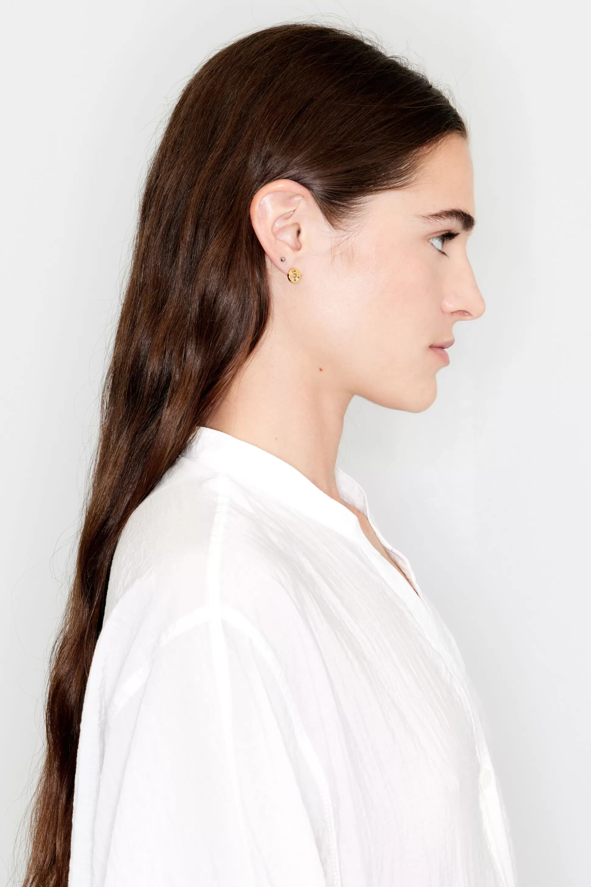 en steel logo earrings | Bimba Y Lola New