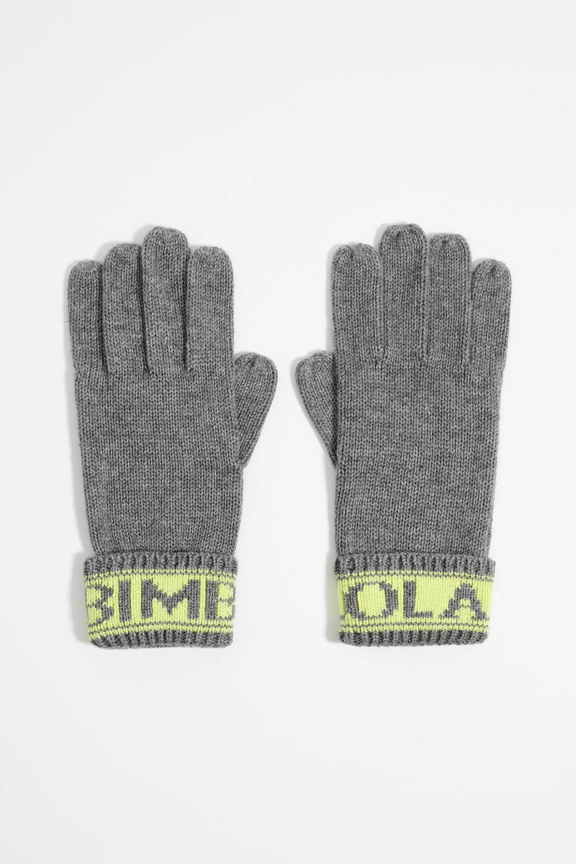 Gray knit gloves | Bimba Y Lola Cheap