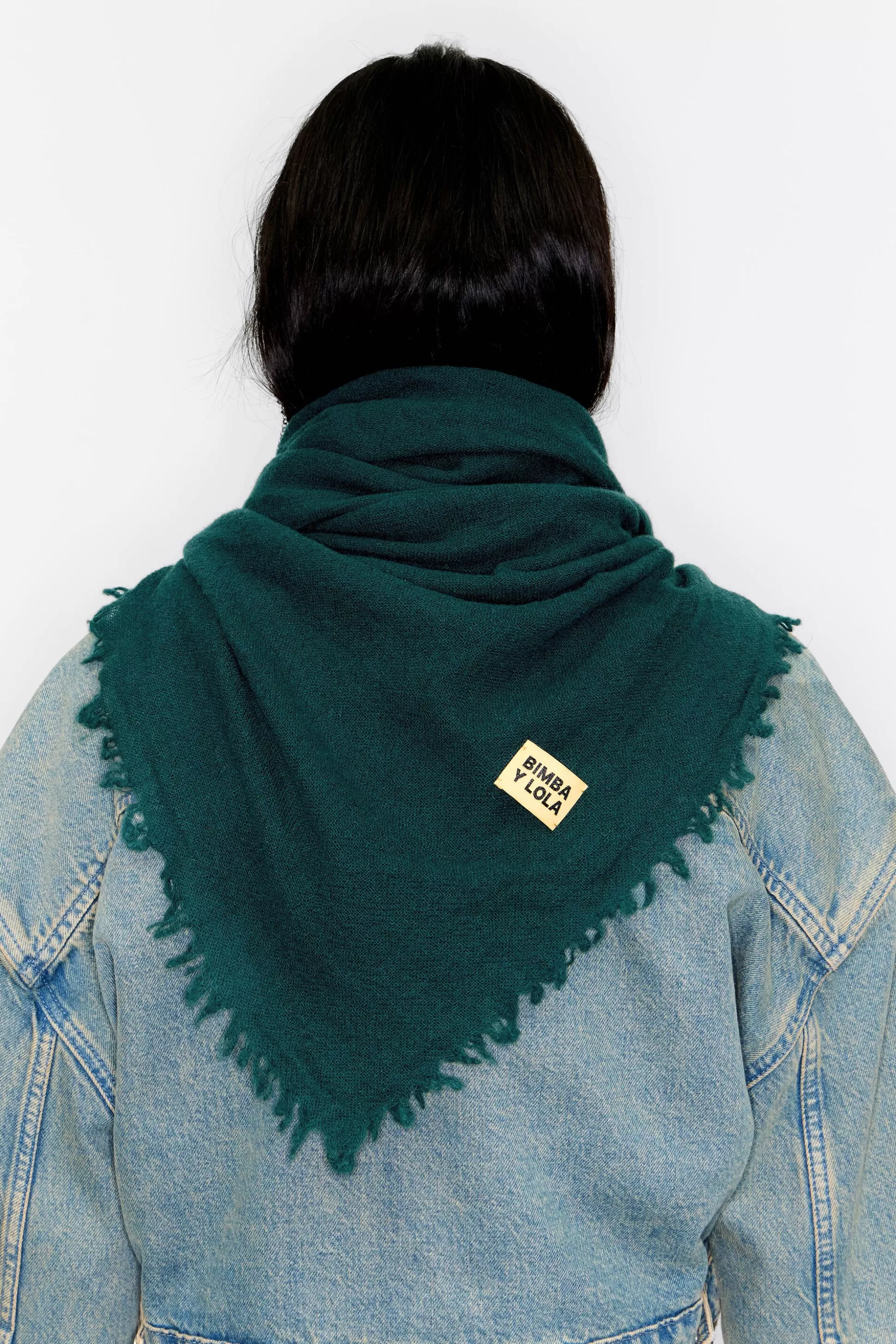 Green cashmere shawl | Bimba Y Lola Online