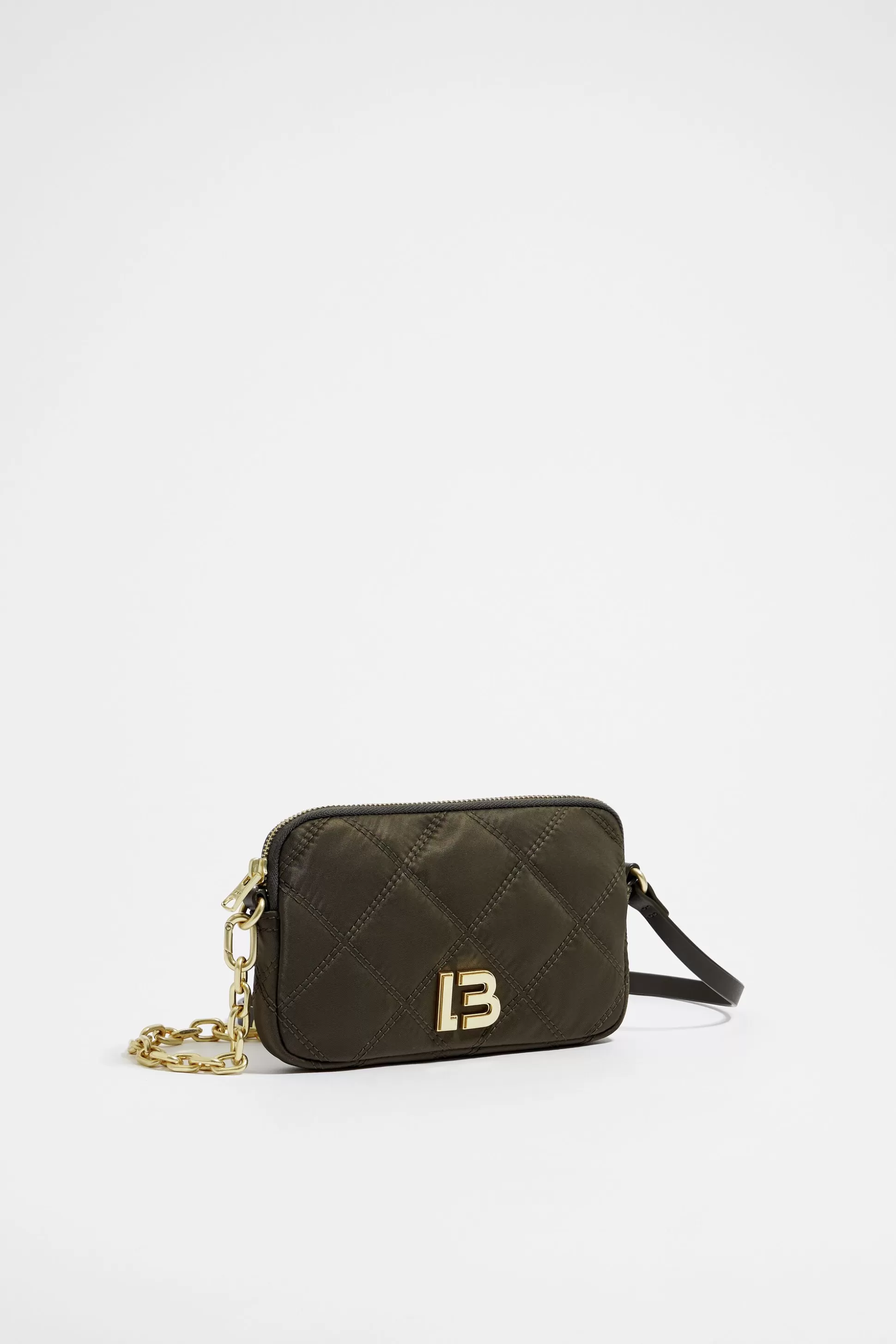 Green padded nylon mini bag | Bimba Y Lola Online