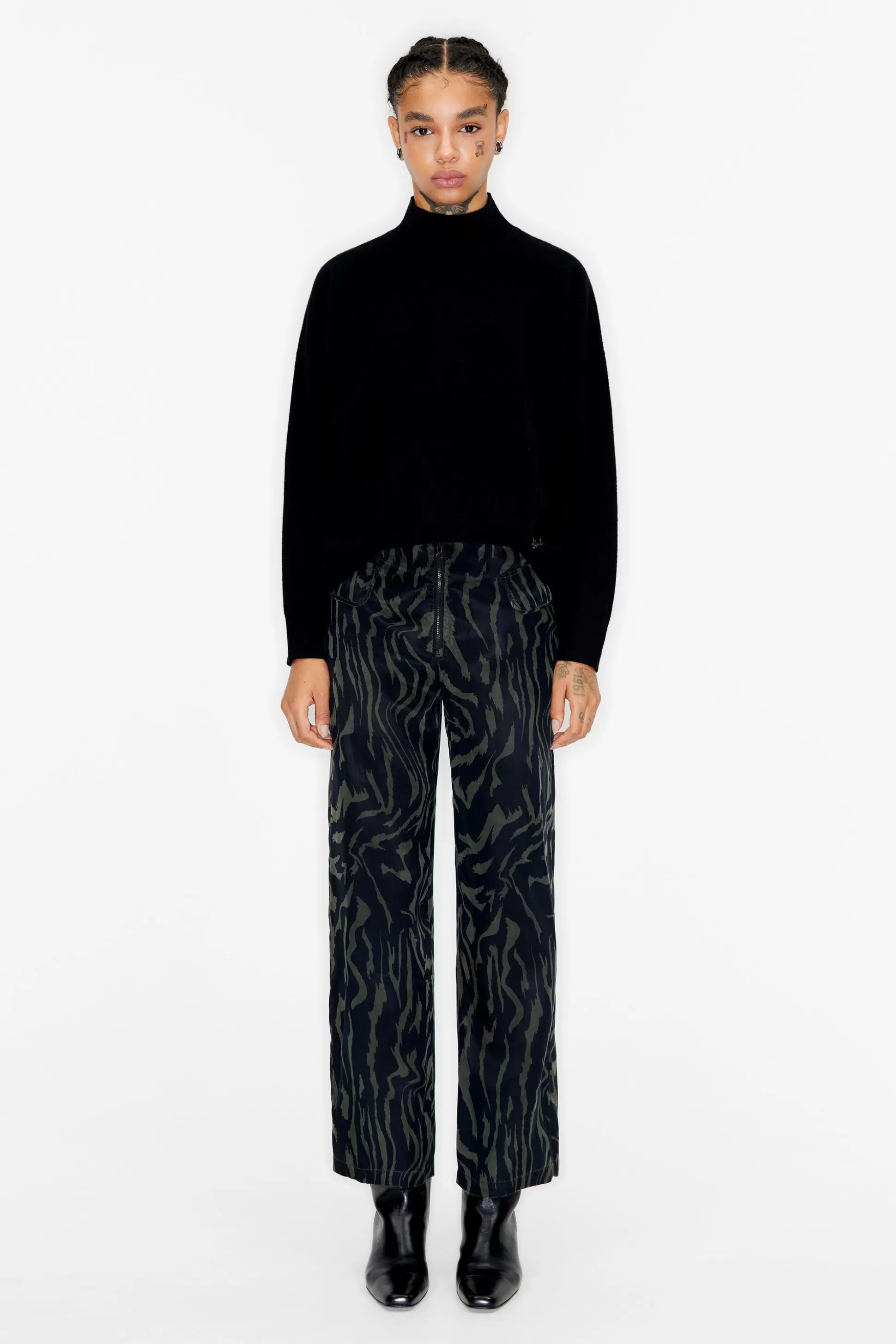 Green Tiger Liquid straight trousers | Bimba Y Lola Shop