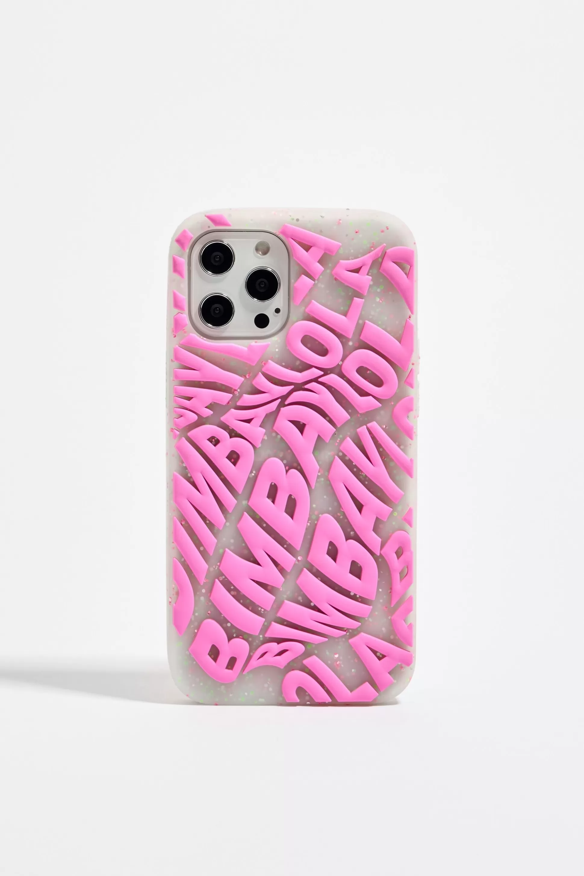 iPhone 12 Pro Max silicone case pink logo | Bimba Y Lola Outlet