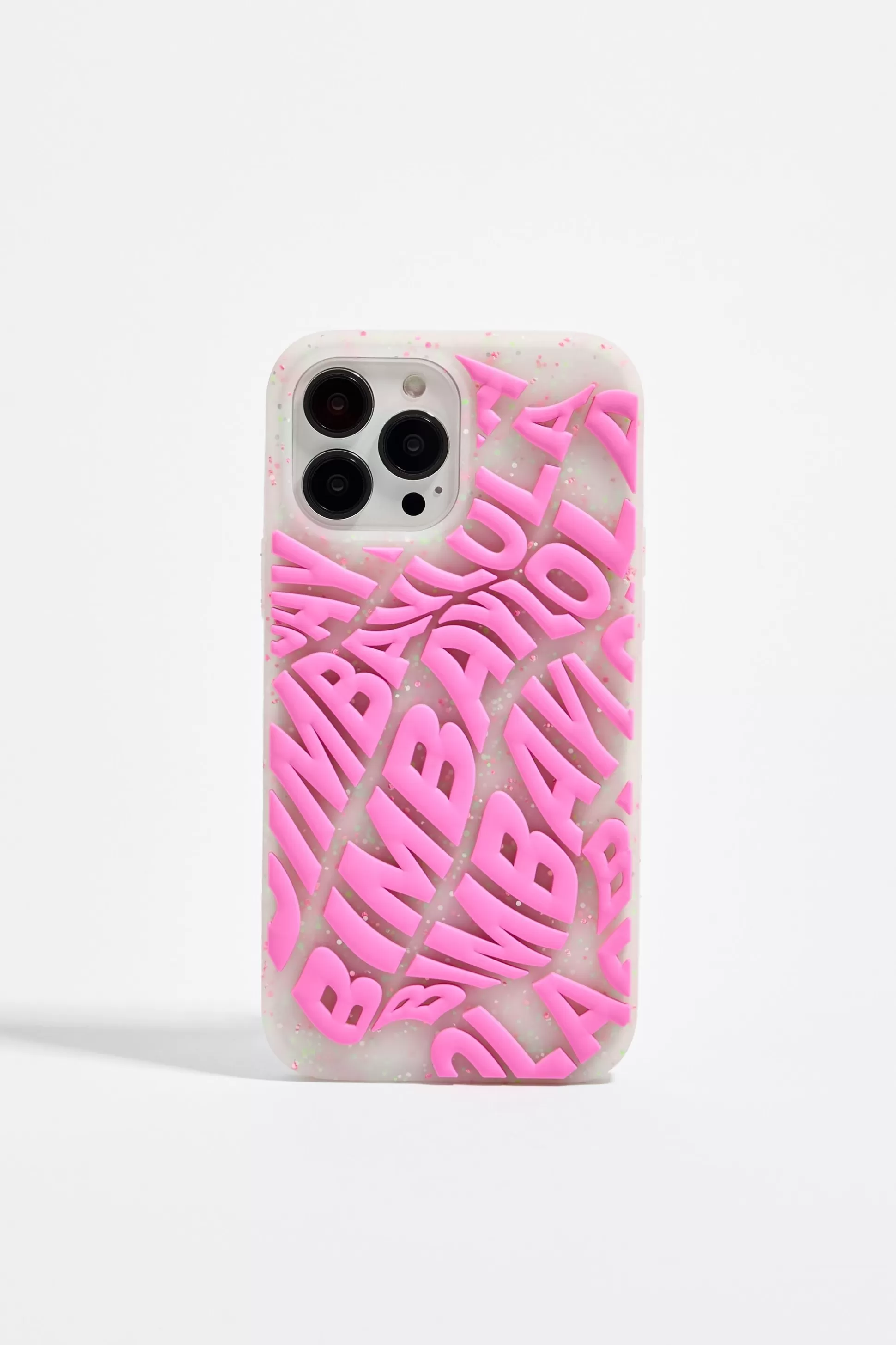 iPhone 13 Pro Max silicone case pink logo | Bimba Y Lola Cheap